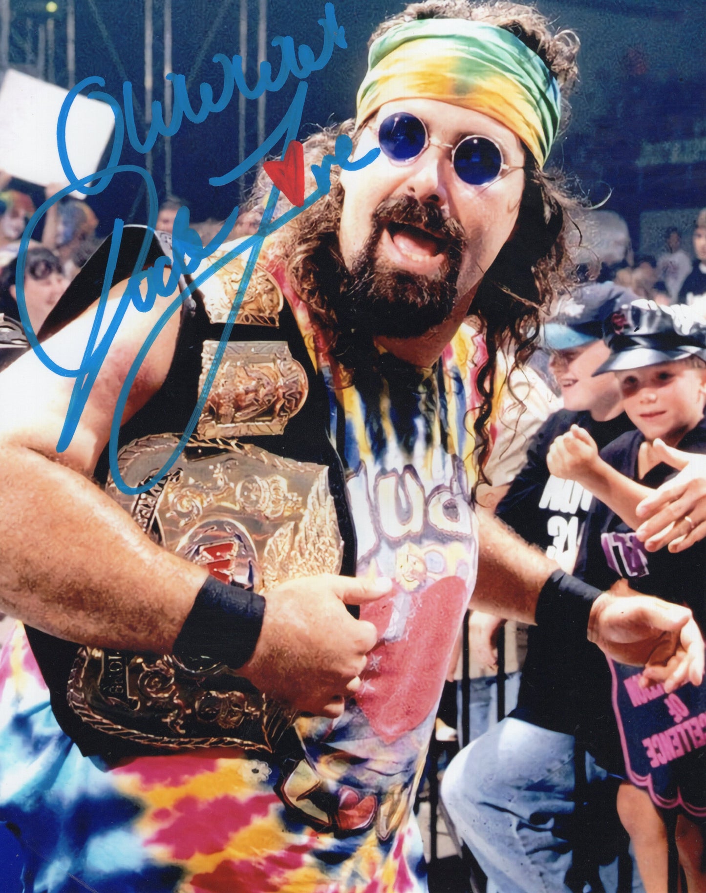 Cactus Jack Dude Love Mick Foley WCW ECW WWE 8x10 photo signed auto autographed