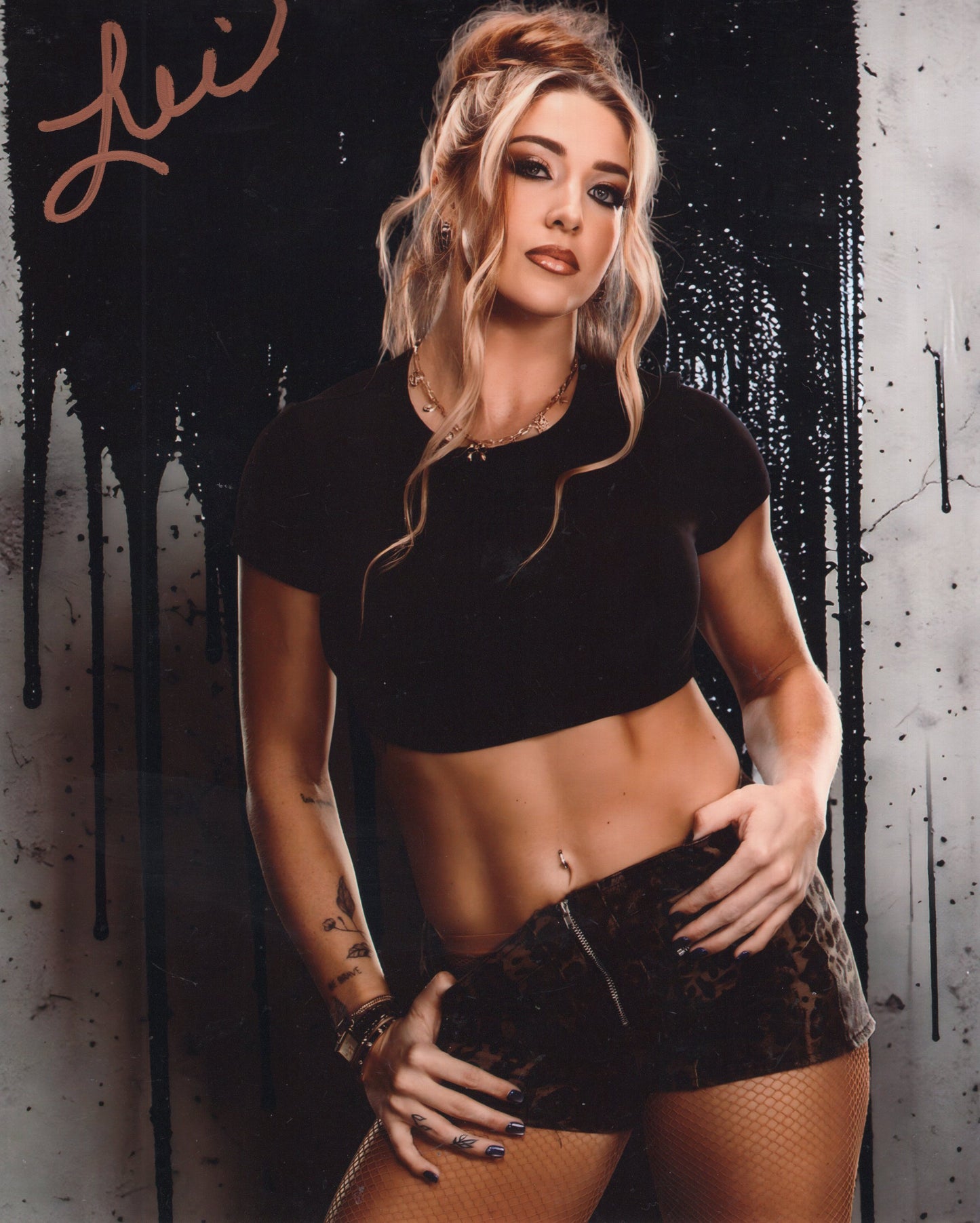 Lainey Reid 8x10 Fatal Influence AEW NXT TNA WWE signed autographed photo