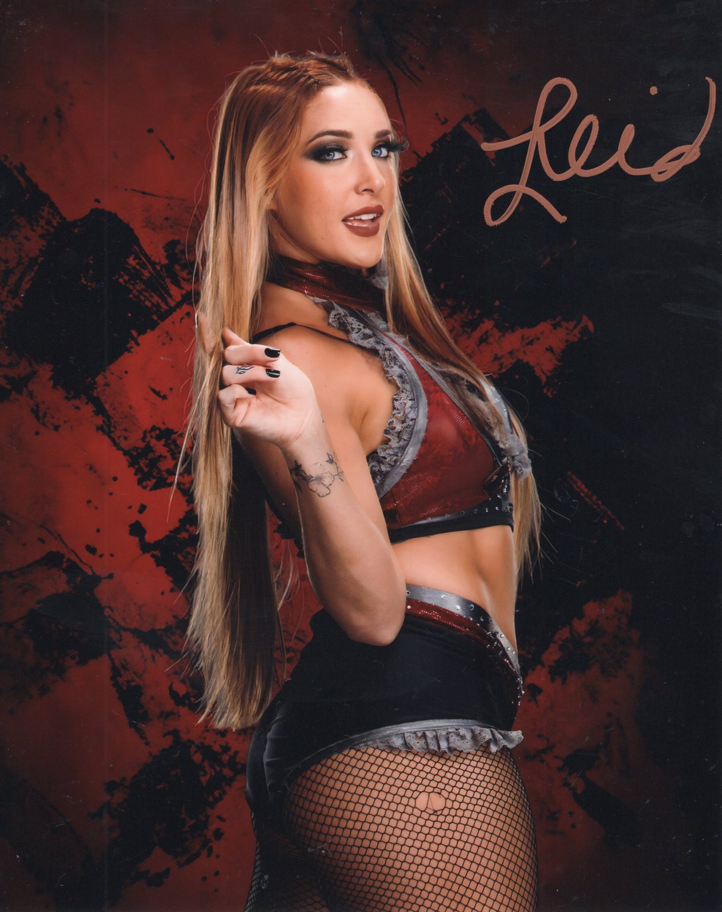 Lainey Reid 8x10 Fatal Influence AEW NXT TNA WWE signed autographed photo