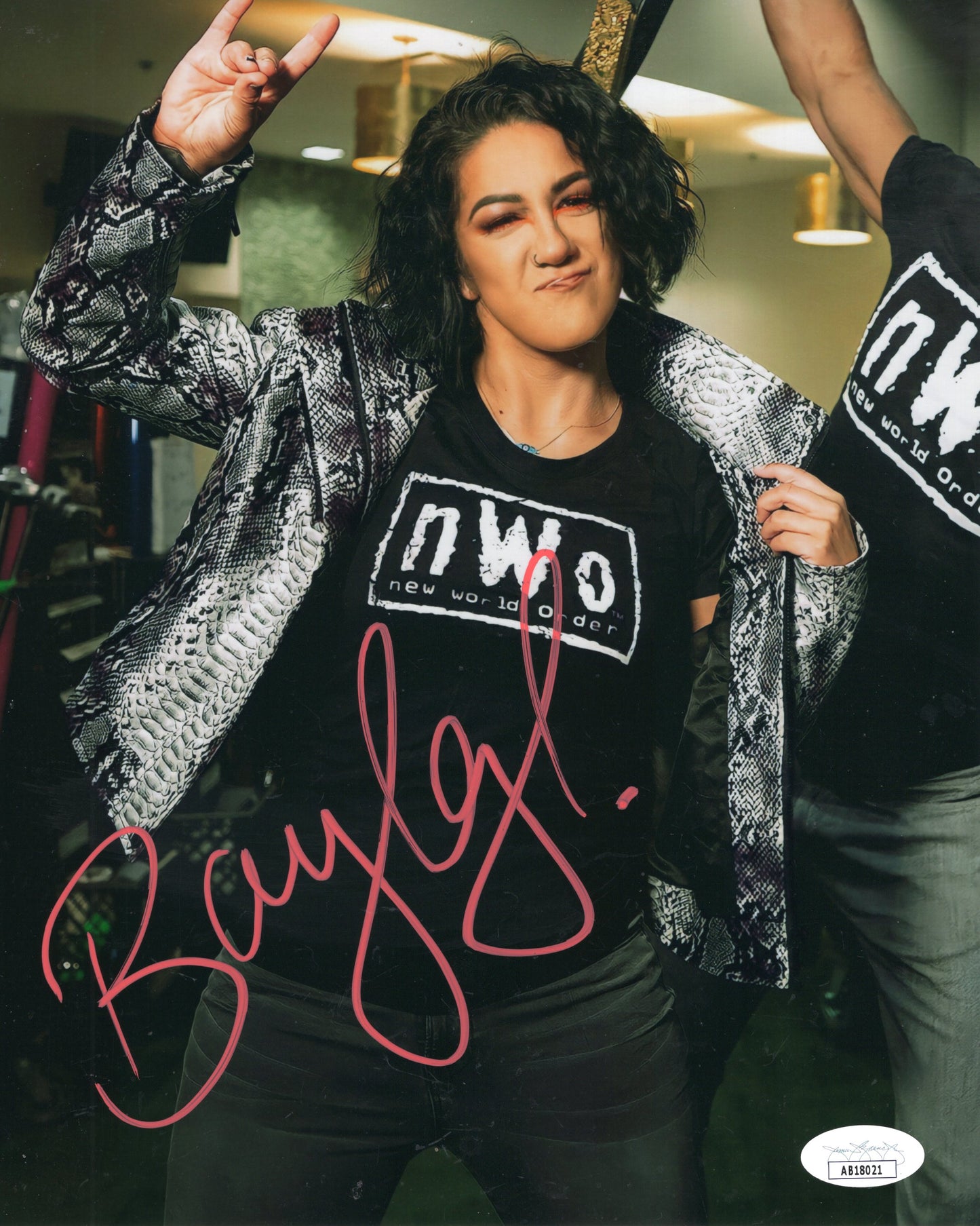 Bayley (8x10 metallic) wwe funhouse jsa coa certed photo signed auto autographed