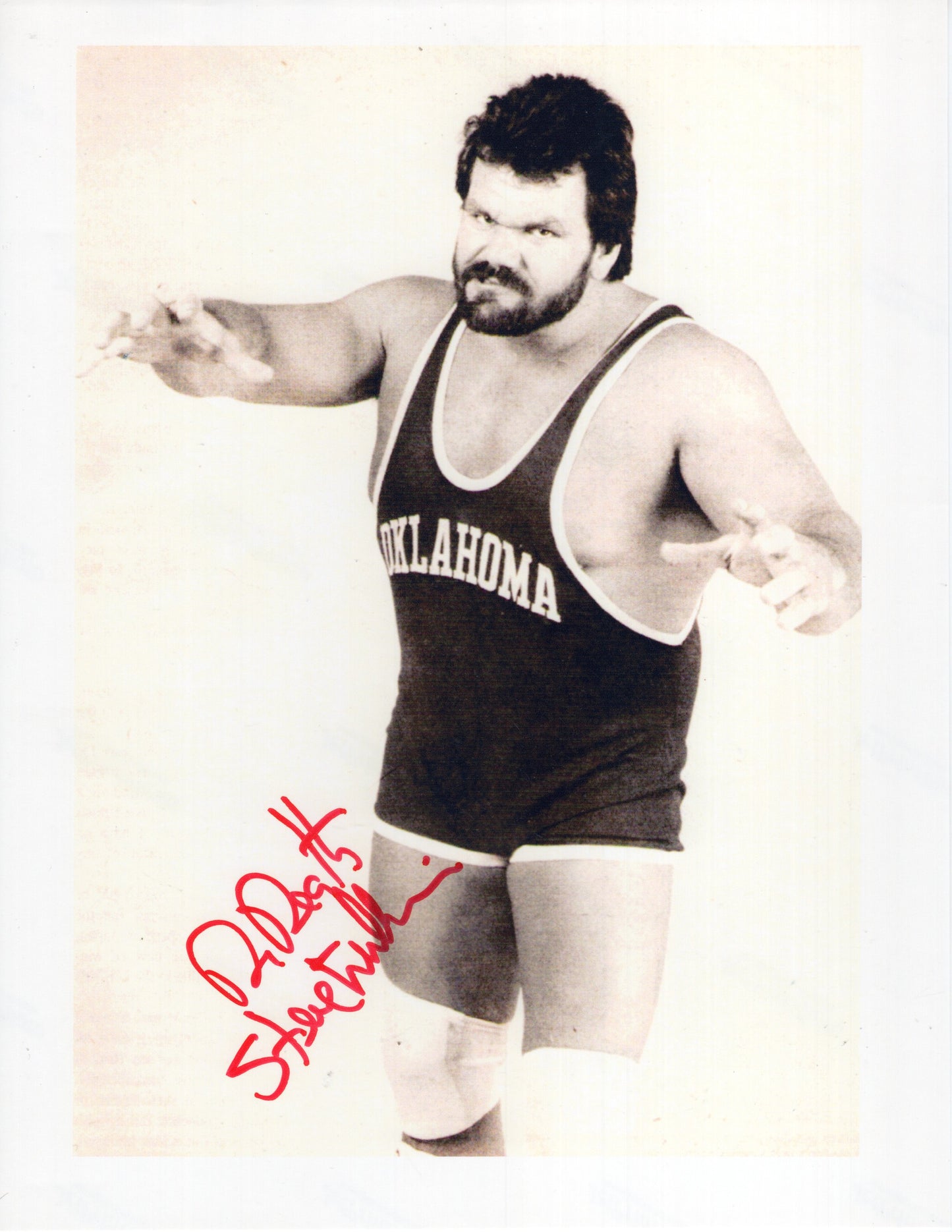 Dr. Death Steve Williams WCW WWF 8.5x11 photo signed autographed