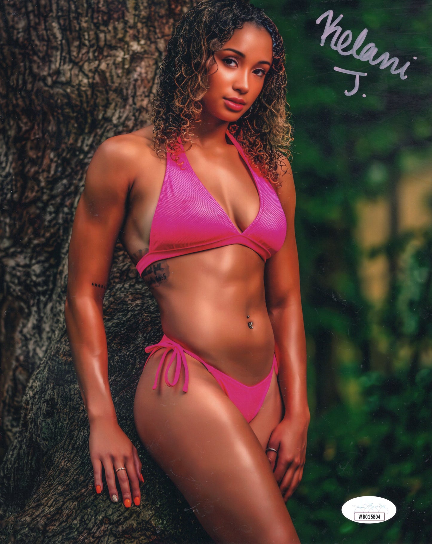 Kelani Jordan (8x10 metallic) JSA COA WWE NXT SEXY photo signed auto autographed