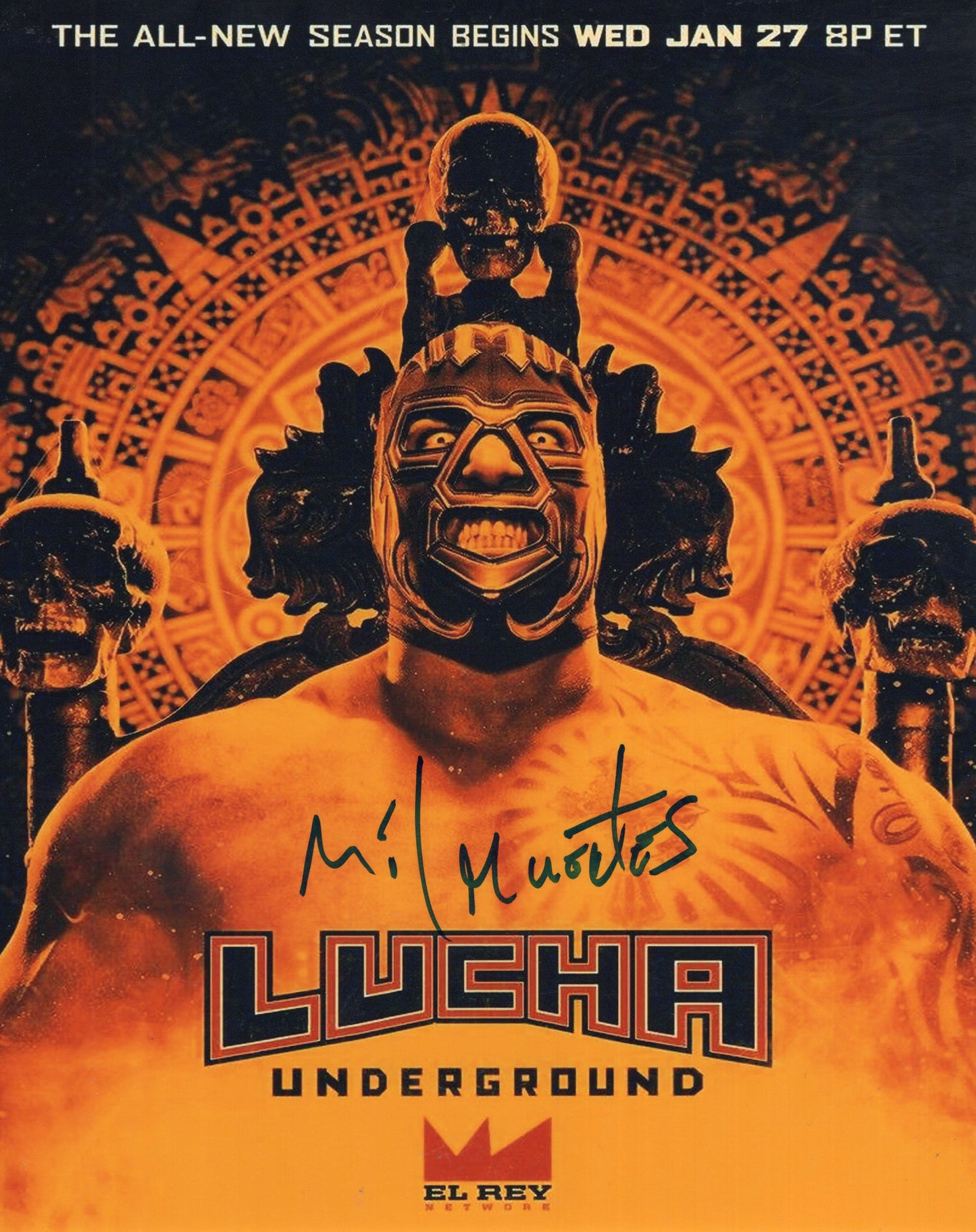 Mil Muertes (8x10) AEW Lucha Underground photo signed auto autographed