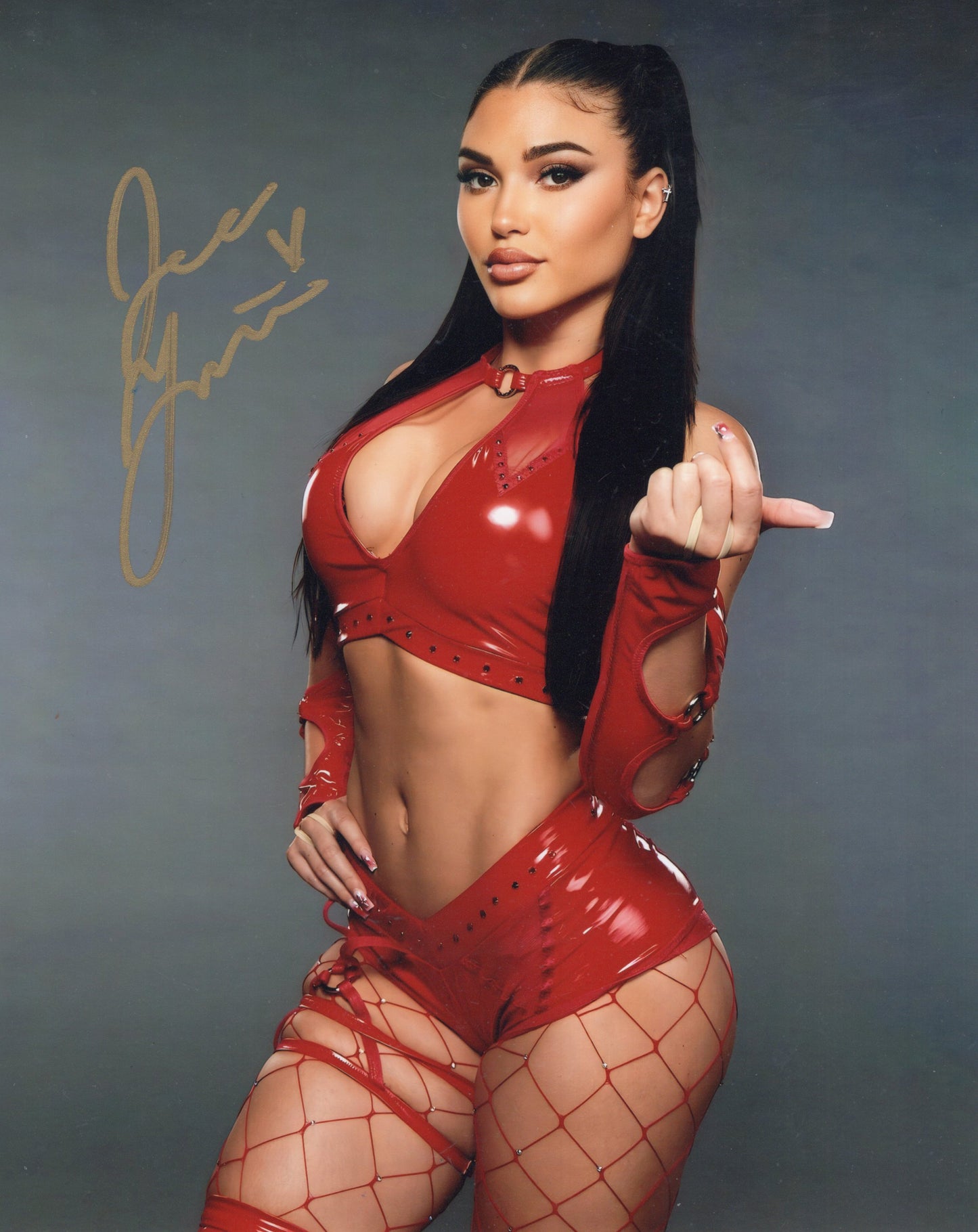 Jazmyn Nyx Jade Gentile (8x10) WWE NXT photo signed auto autographed