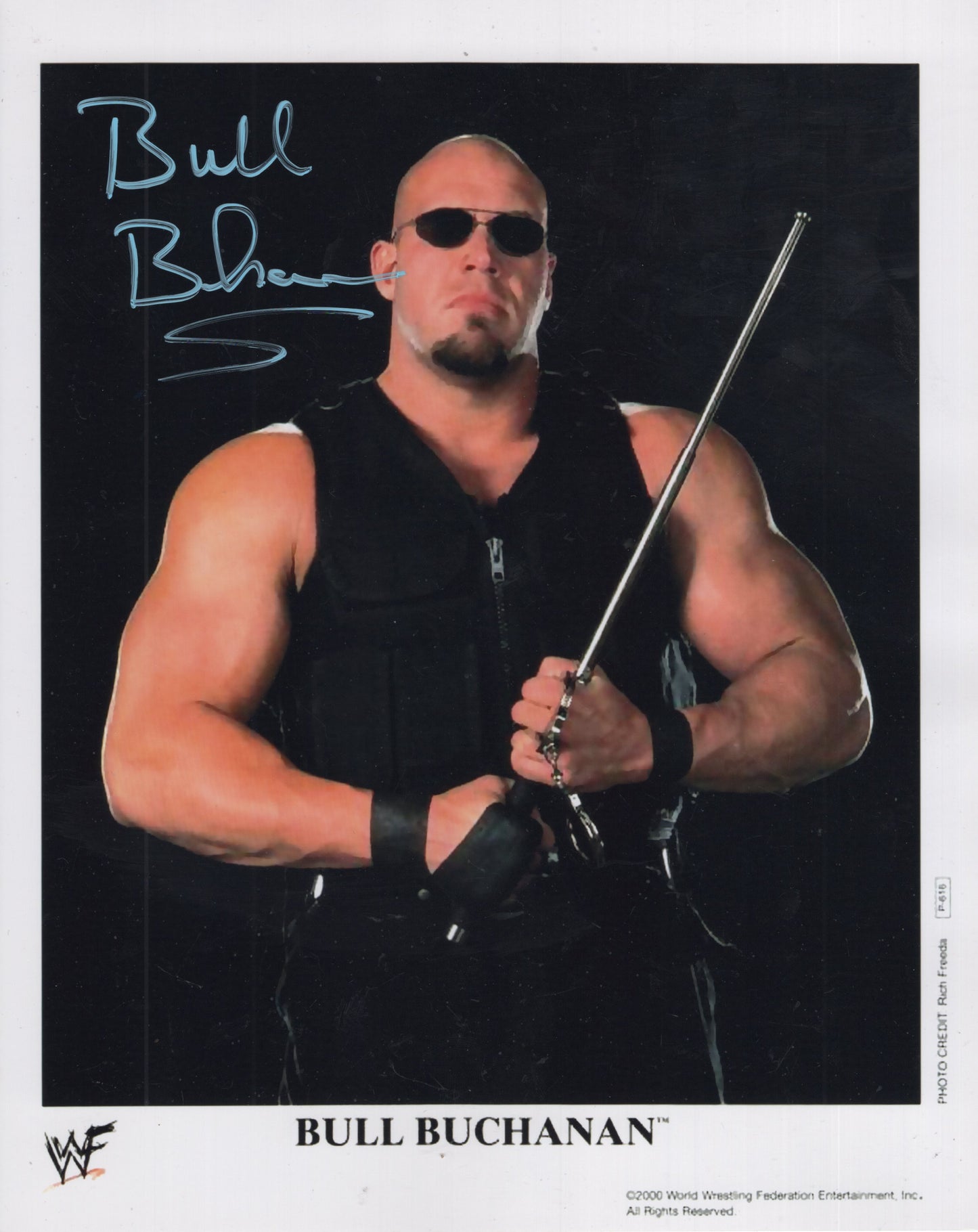 Bull Buchanan 8x10 photo signed auto autographed WWE WWF