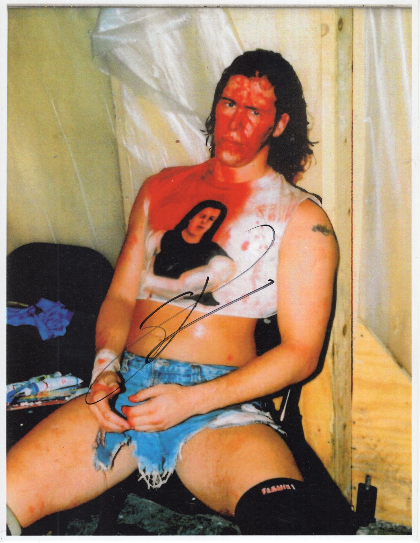 Stevie Richards ECW WWF WCW 8.5x11 photo signed autographed