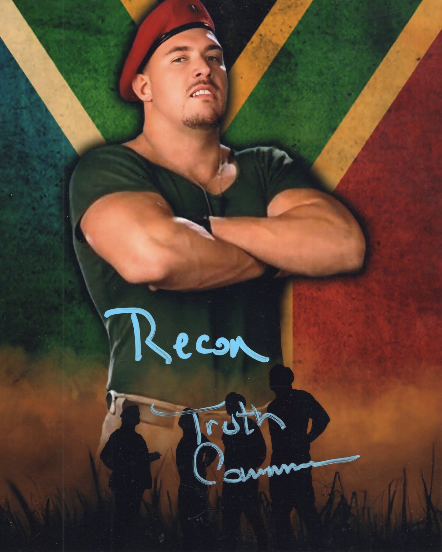 Recon Bull Buchanan 8x10 photo signed auto autographed WWE WWF RARE inscription
