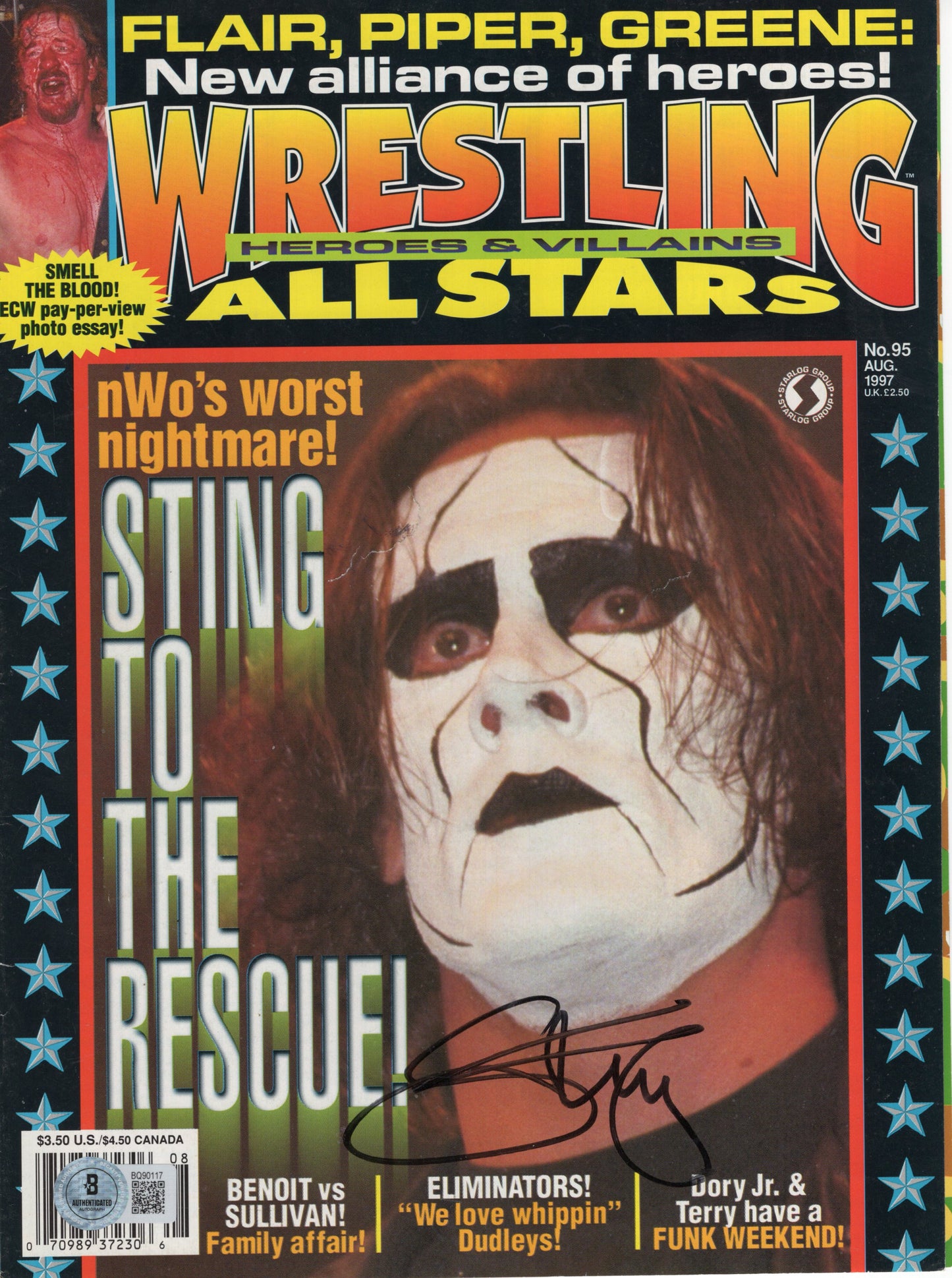 Sting Beckett COA (magazine cover only) signed auto autographed