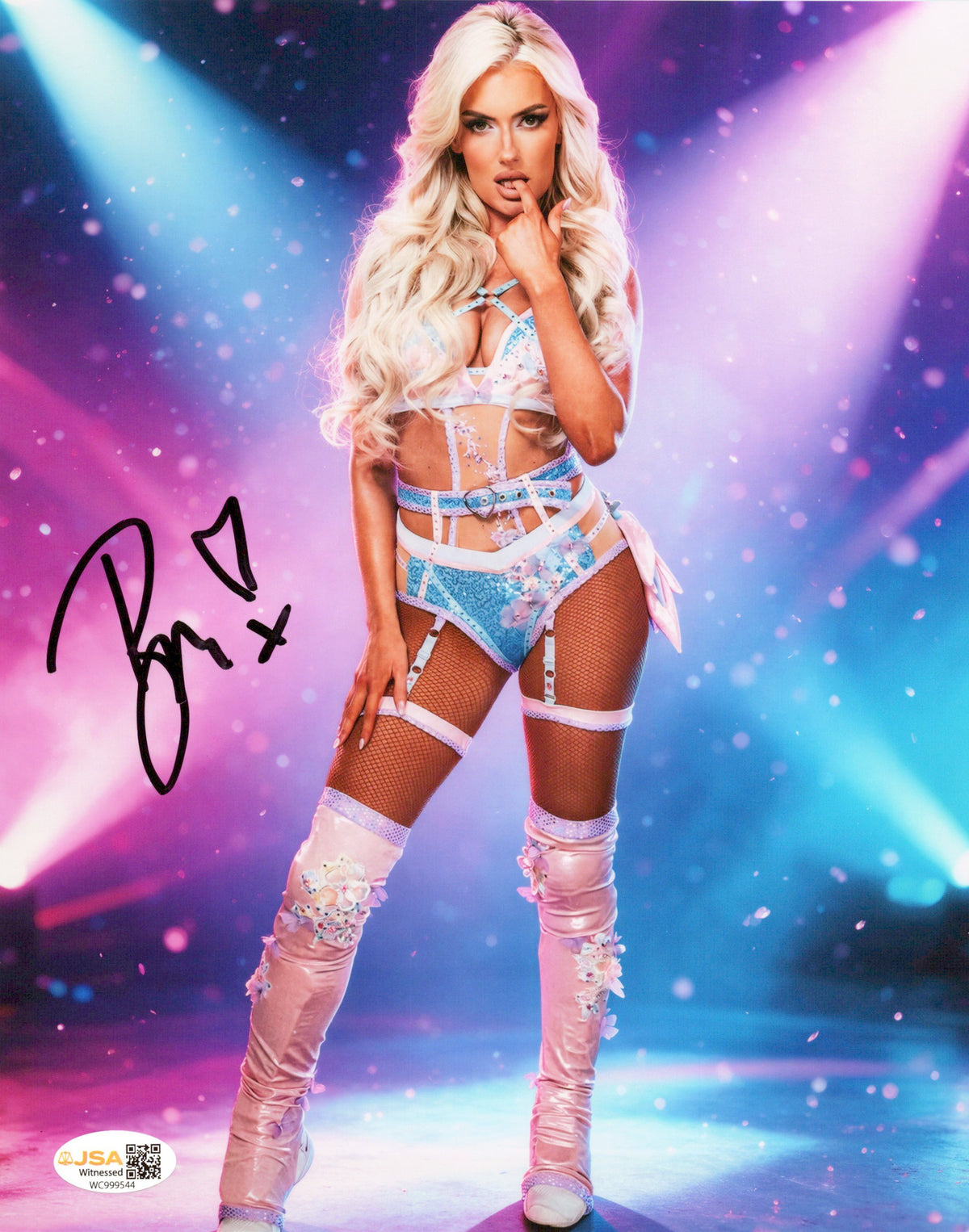 Blake Monroe Mariah May (metallic 8x10) photo signed auto autographed AEW WWE