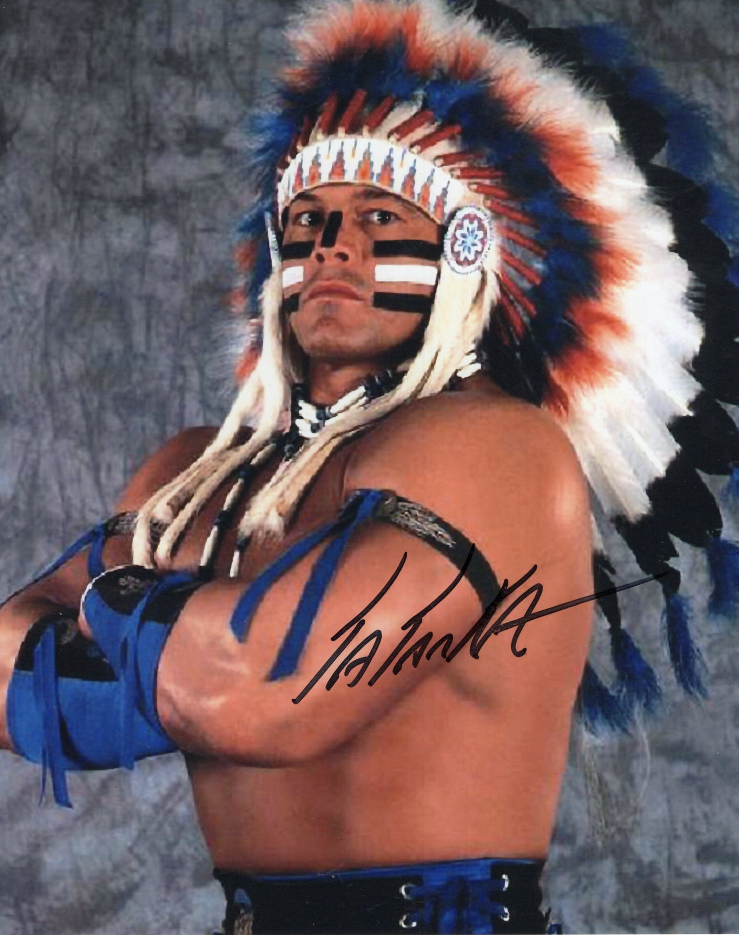 Tatanka 8x10 photo signed auto autographed WWE WWF