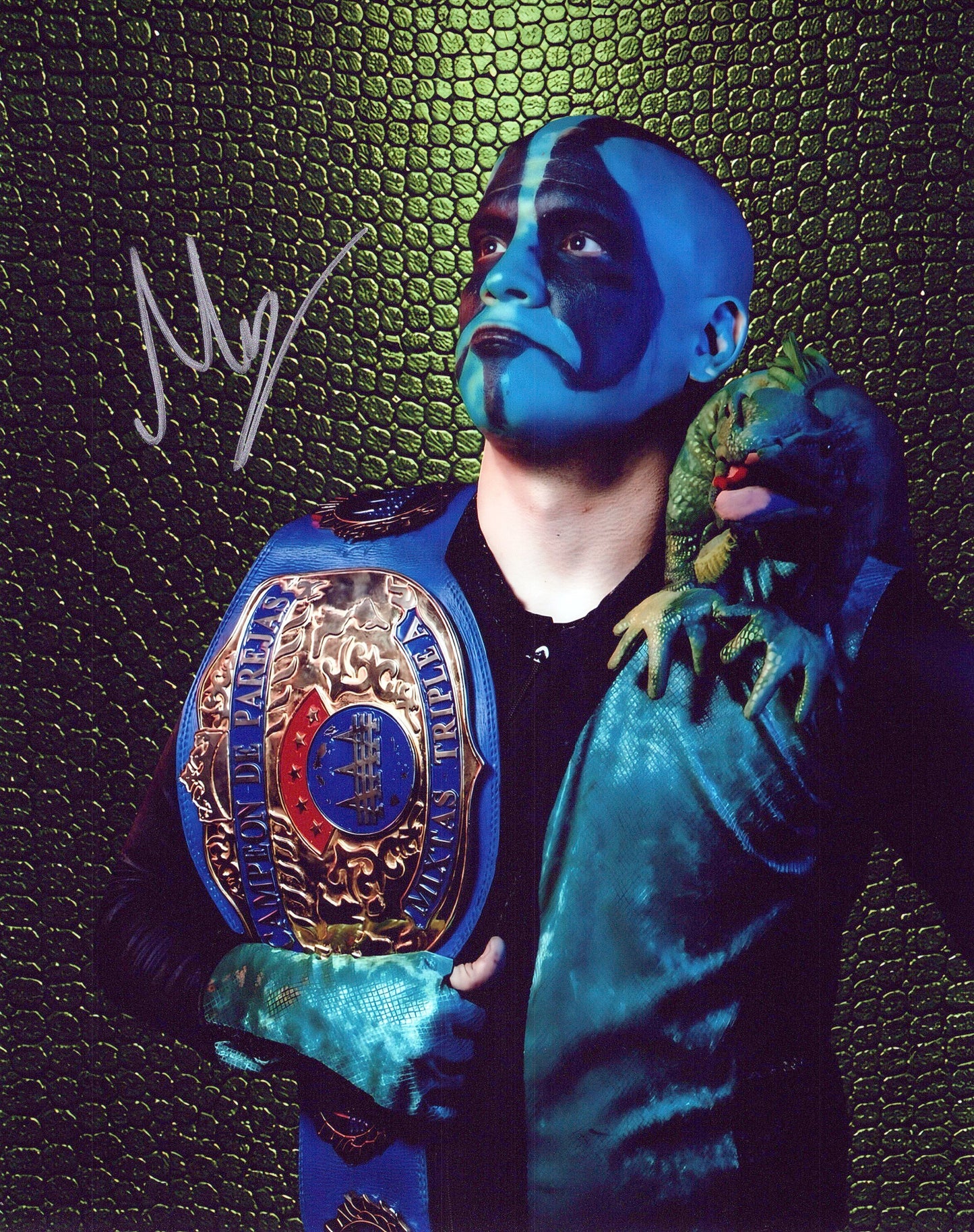 Mr. Iguana (8x10) WWE AAA NXT CML photo signed auto autographed
