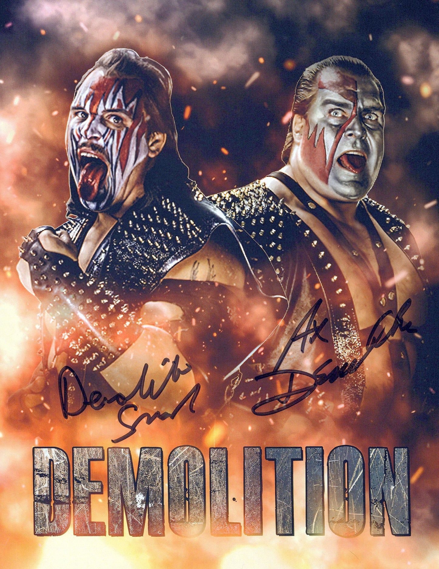 Demolition Ax Smash WWF WWE 8x10 photo signed auto autographed