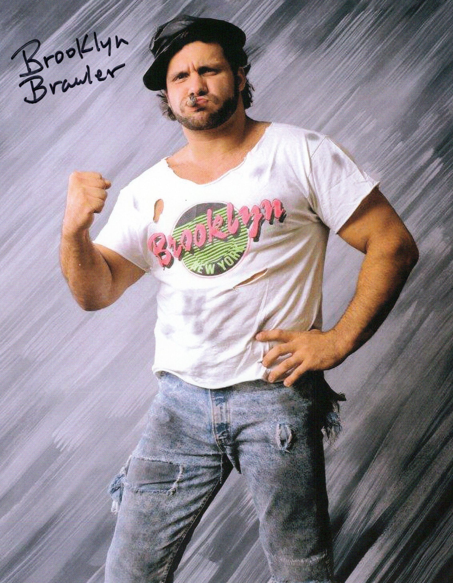 Brooklyn Brawler 8x10 photo signed auto autographed WWF WCW