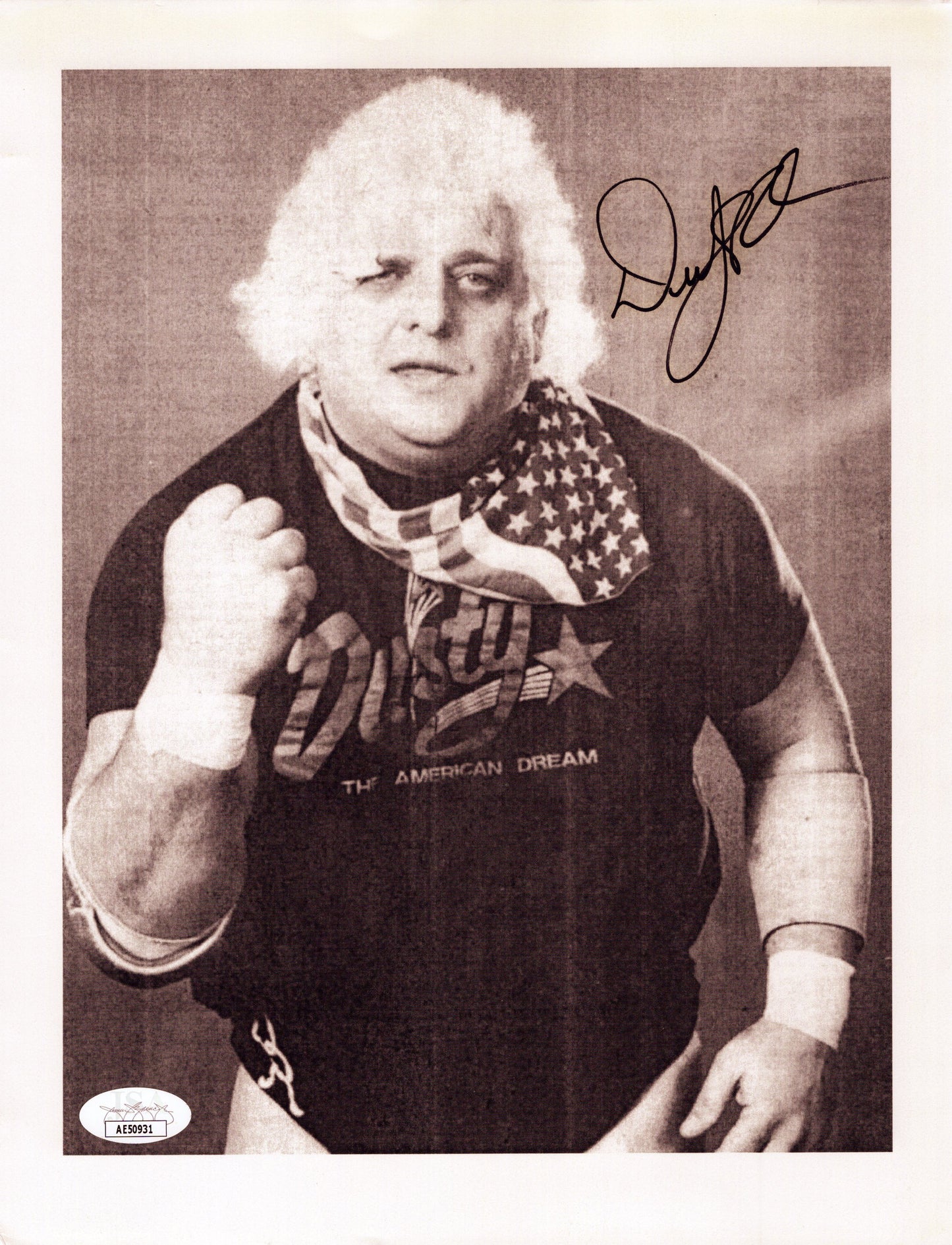 Dusty Rhodes American Dream RARE JSA WWF 8.5x11 photo signed autographed