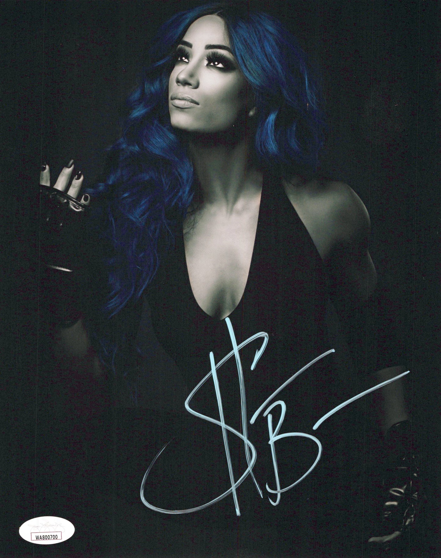 Mercedes Mone Sasha Banks (metallic 8x10) wwe aew njpw jsa photo signed