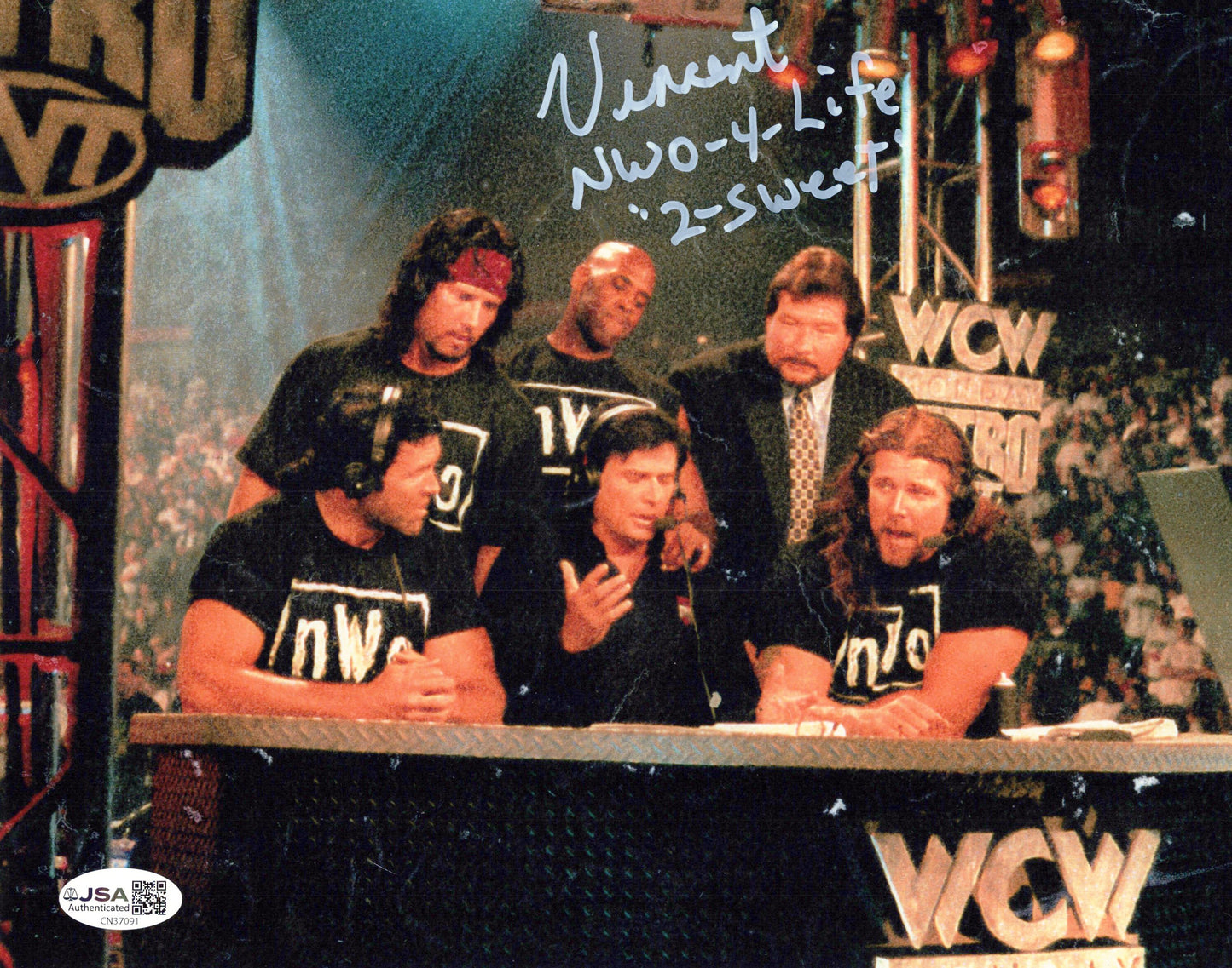 Vincent JSA COA inscribed 8x10 photo signed auto autographed WWF WWE WCW Virgil