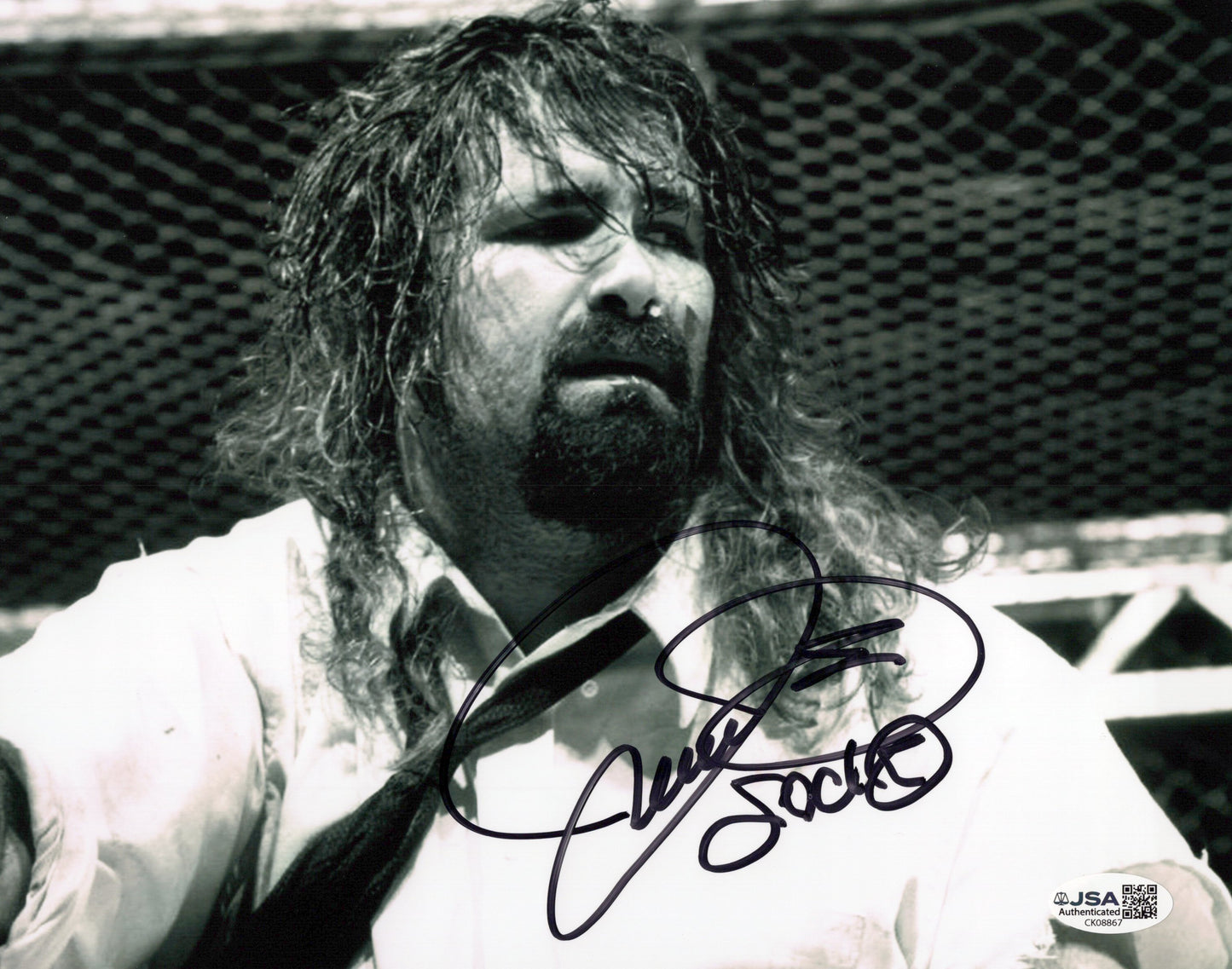 Mankind Cactus Jack 8x10 JSA COA Mick Foley Dude Love signed auto autographed WWF