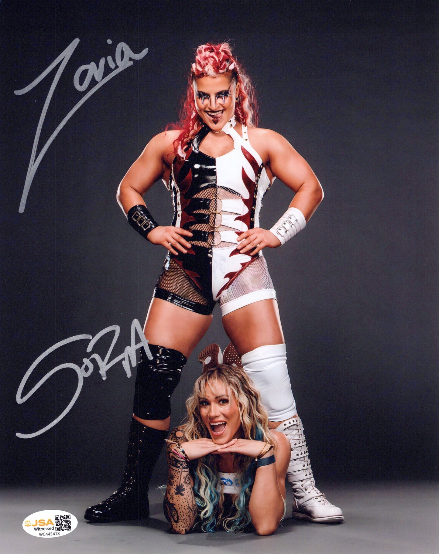 Sol Ruca Zaria dual (8x10) WWE NXT SEXY photo signed auto autographed JSA COA