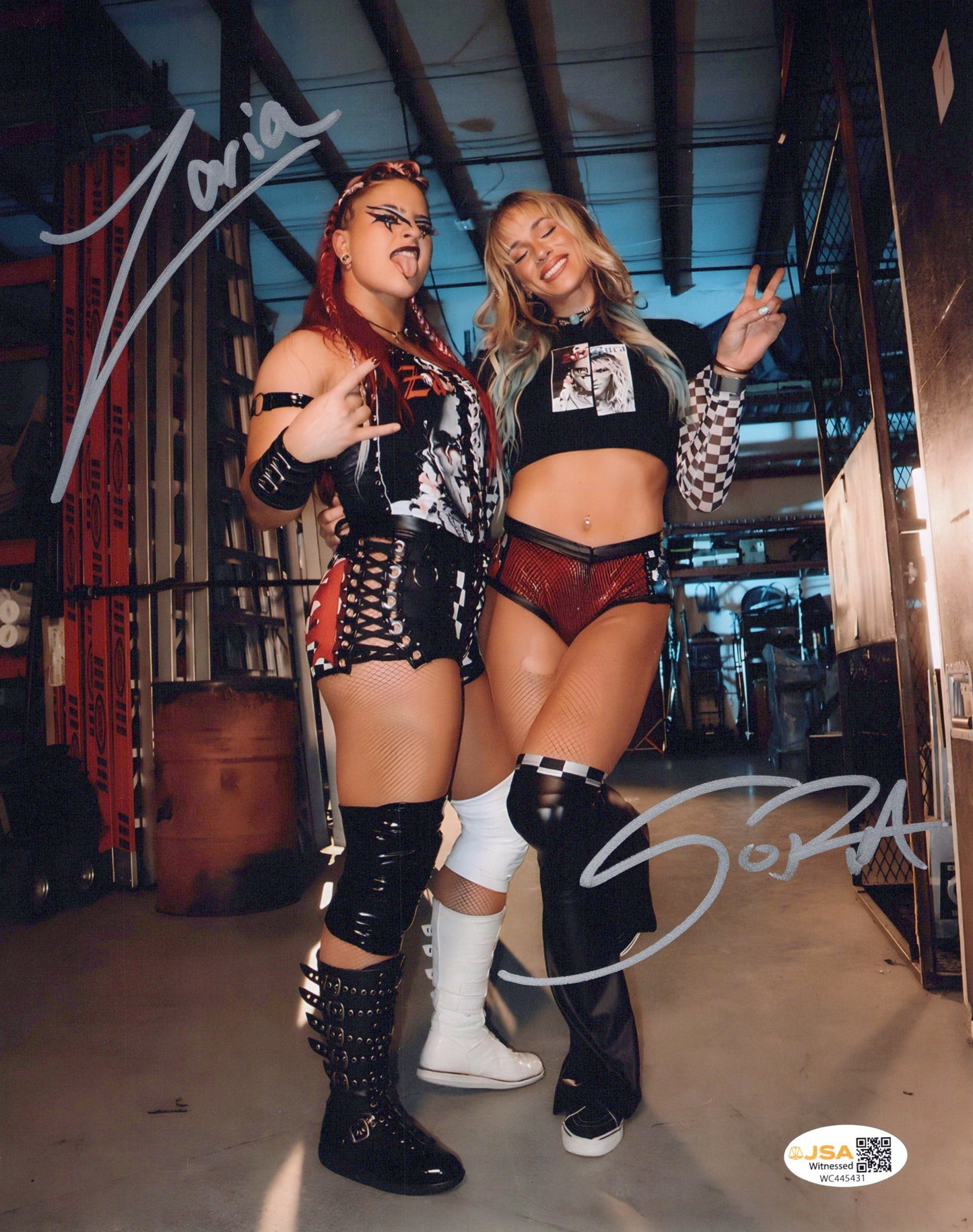 Sol Ruca Zaria dual (8x10) WWE NXT SEXY photo signed auto autographed JSA COA