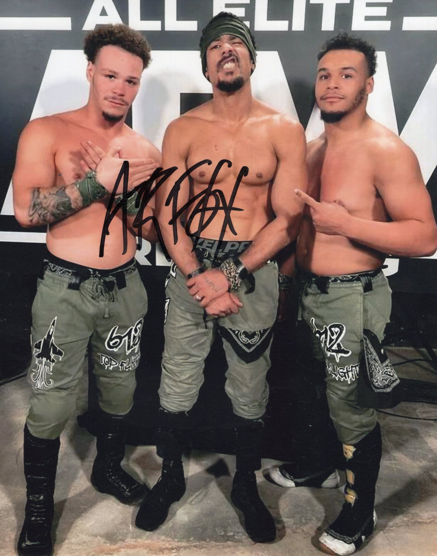 A.R. AR Fox signed (8x10) photo AEW WWE TNA auto autographed