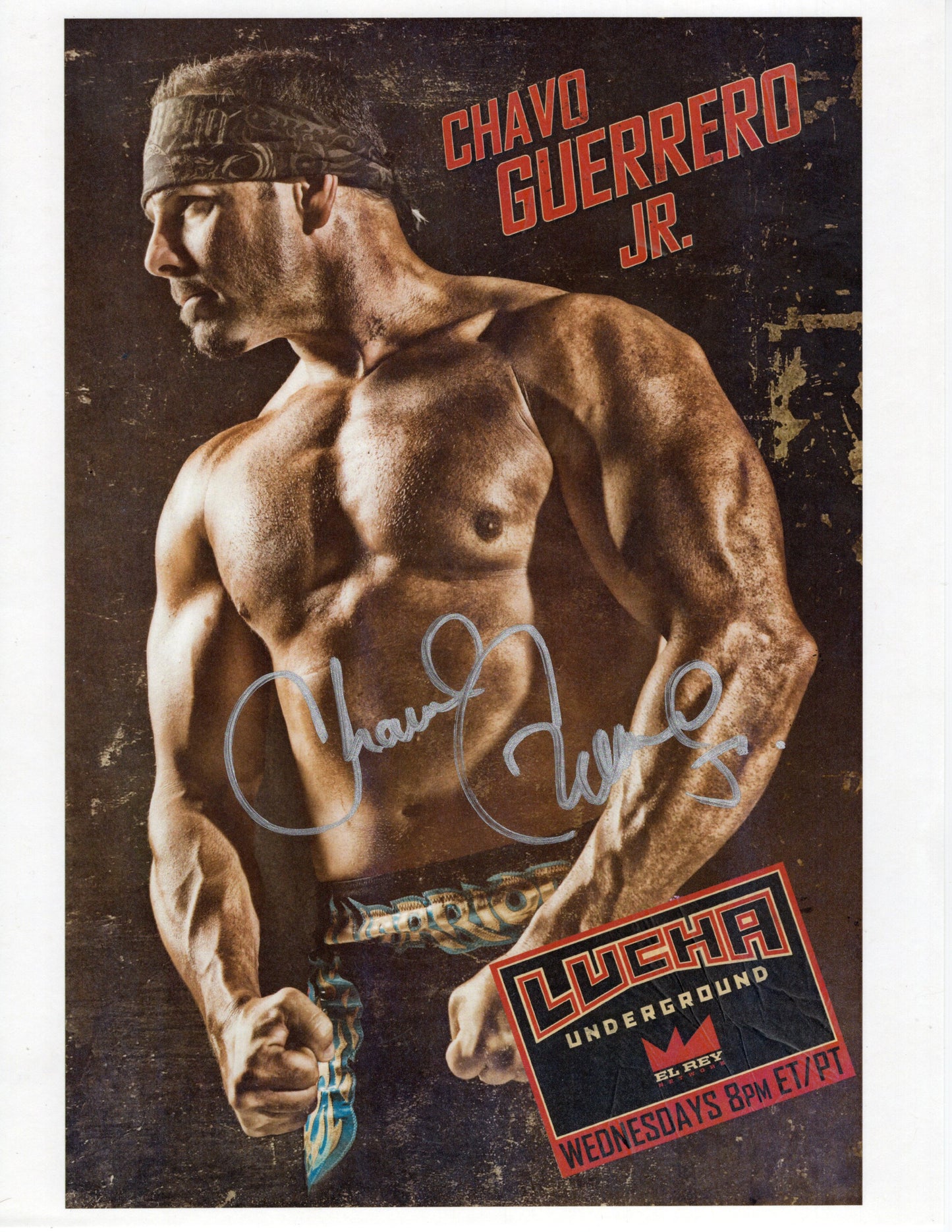 Chavo Guerrero WCW AEW TNA 8.5x11 photo signed auto autographed WCW ECW WWF