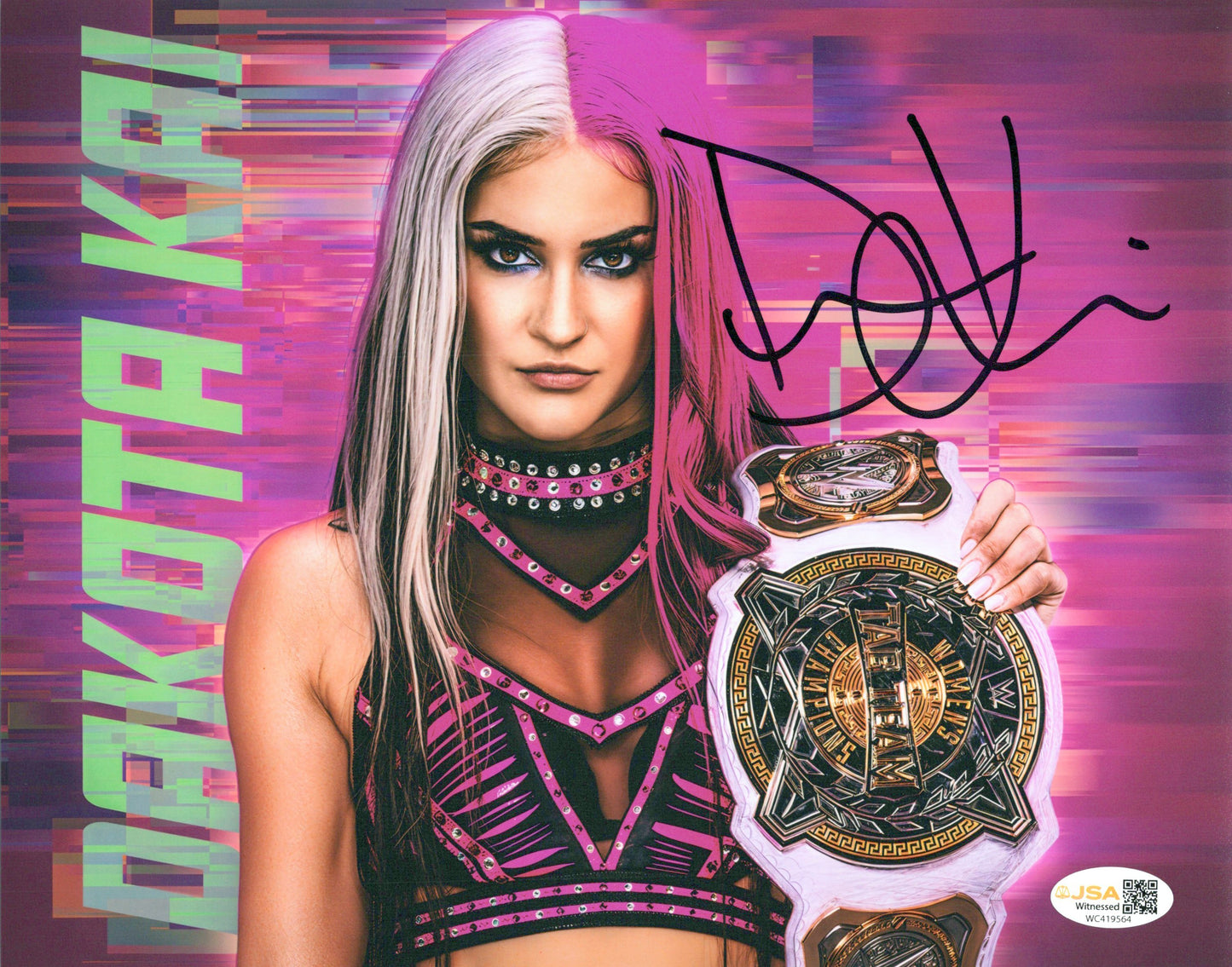 Charlie Dakota Kai (8x10 photo) JSA COA signed auto autographed AEW TNA WWE NXT