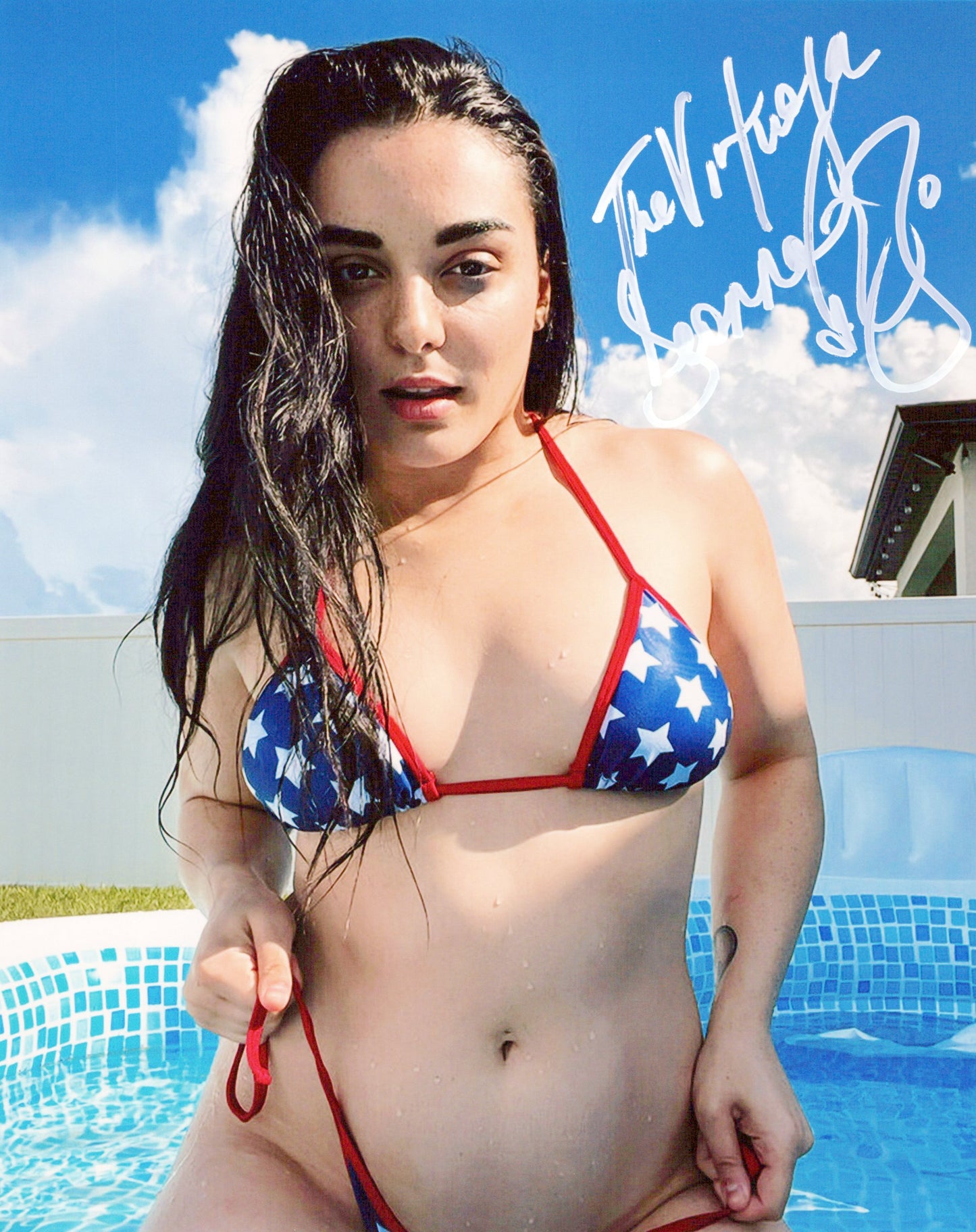 Deonna Purrazzo (8x10 metallic photo) funhouse AEW TNA signed autographed