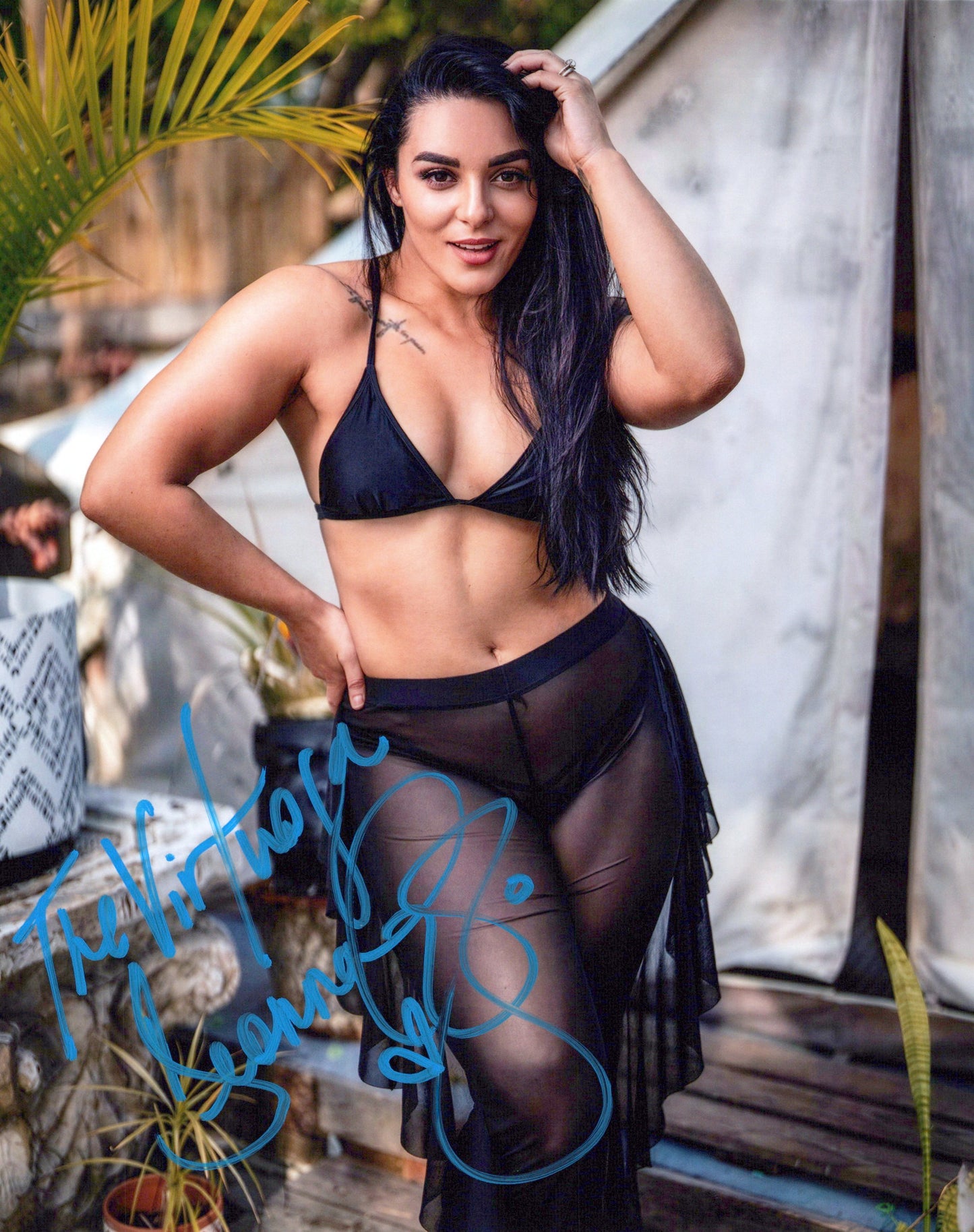 Deonna Purrazzo (8x10 metallic photo) funhouse AEW TNA signed autographed