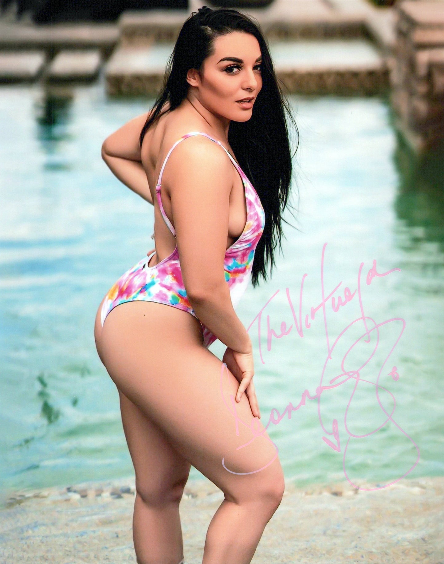 Deonna Purrazzo (8x10 metallic photo) funhouse AEW TNA signed autographed
