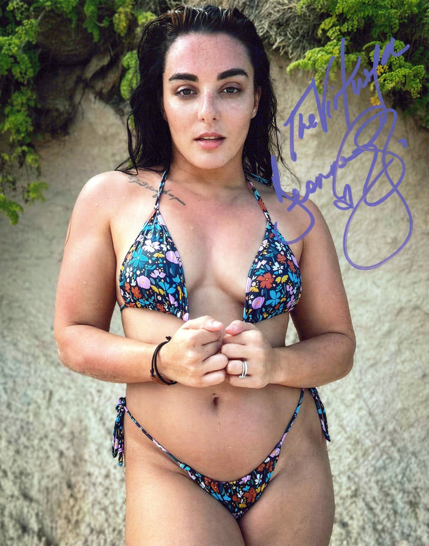 Deonna Purrazzo (8x10 metallic photo) funhouse AEW TNA signed autographed
