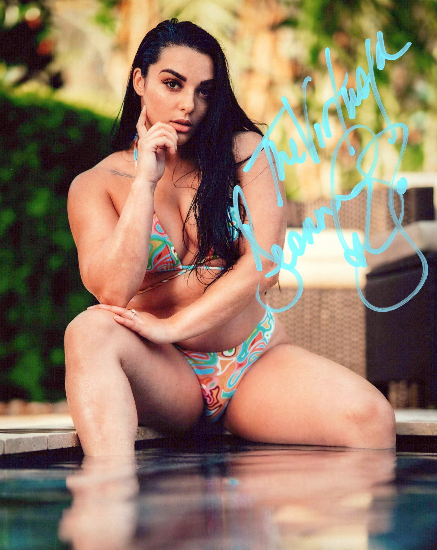 Deonna Purrazzo (8x10 metallic photo) funhouse AEW TNA signed autographed
