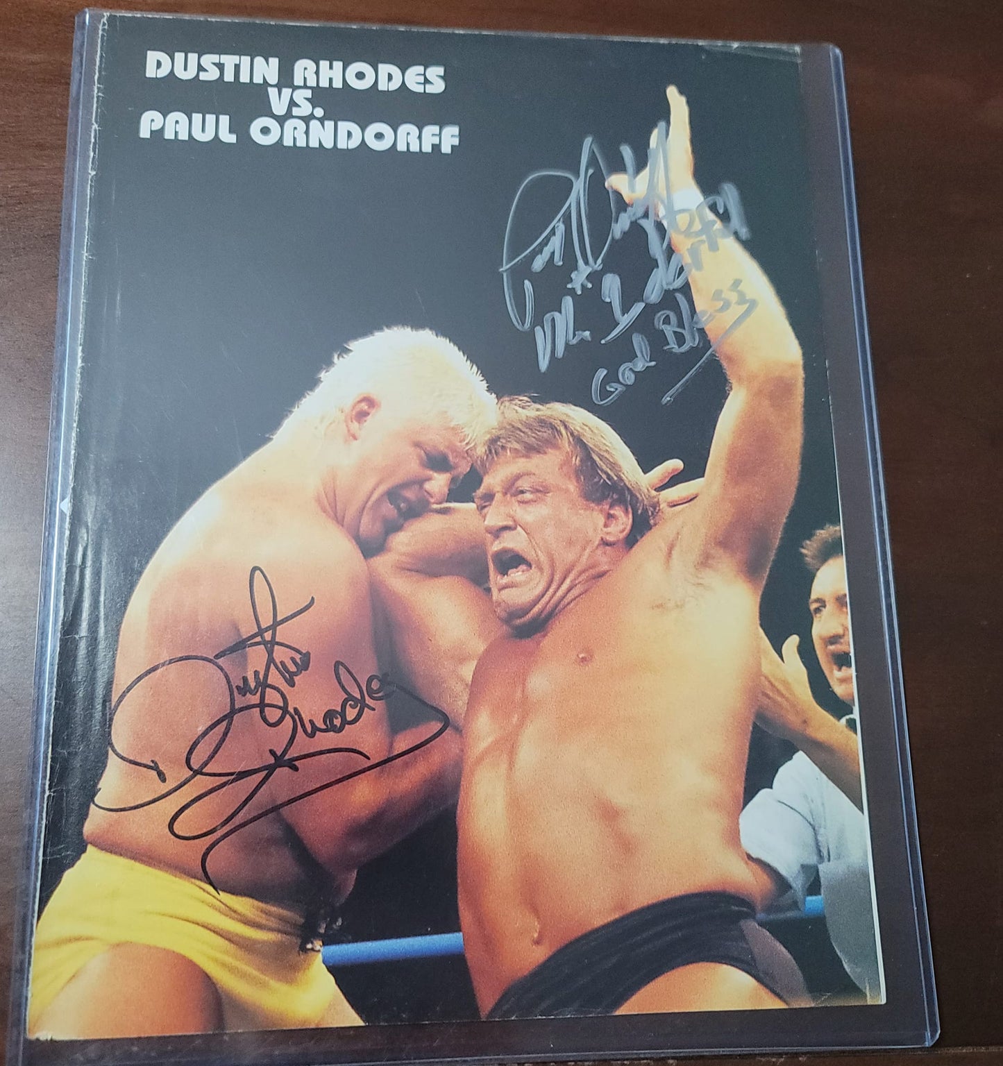 Dustin Rhodes Paul Orndorff WCW  (magazine page) signed auto autographed