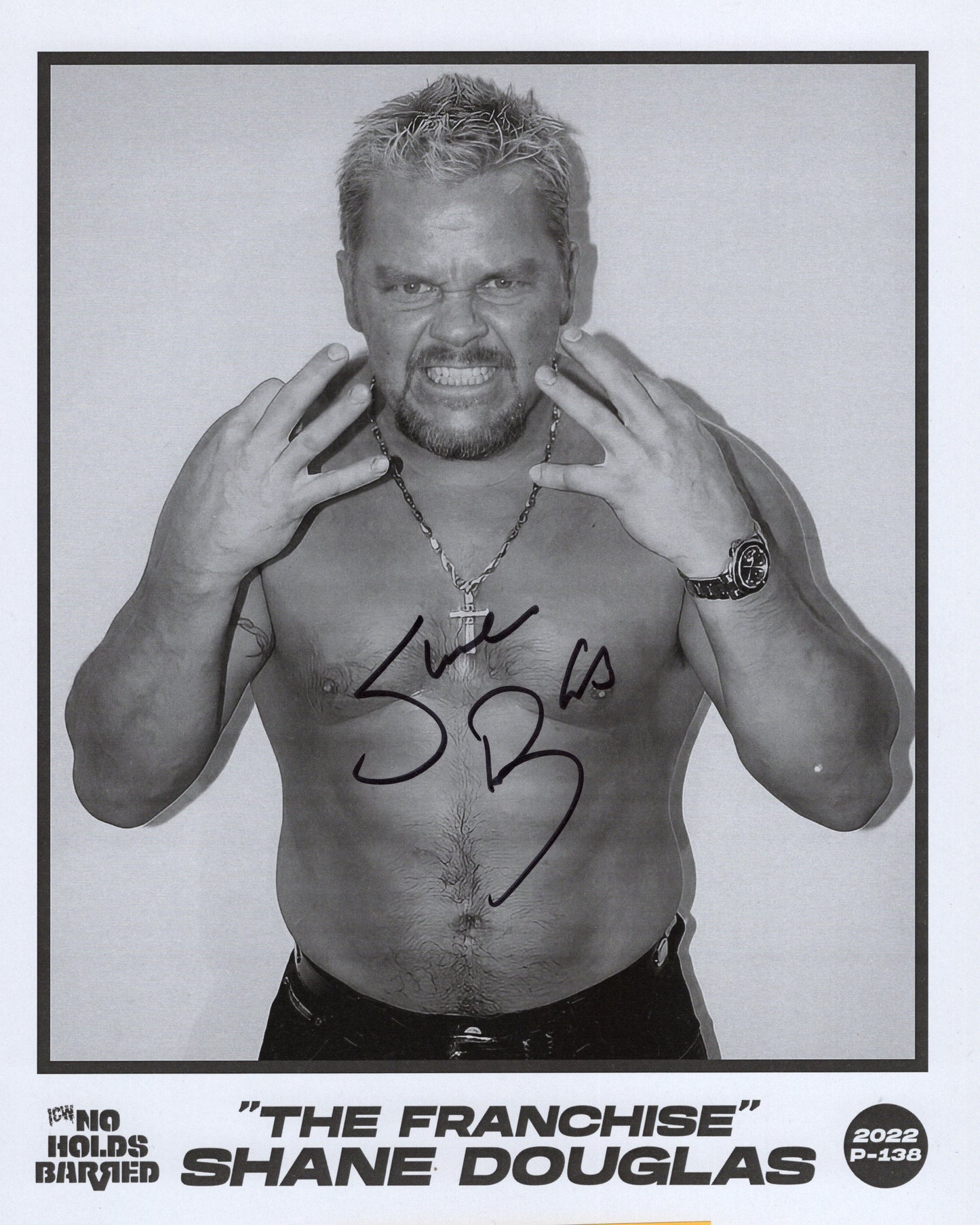 Franchise Shane Douglas ICW NHB promo photo signed auto autographed