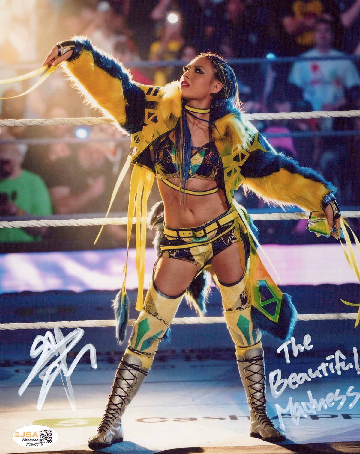 Giulia (metallic 8x10 photo) JSA COA FUNHOUSE METALLIC WWE autographed inscribed
