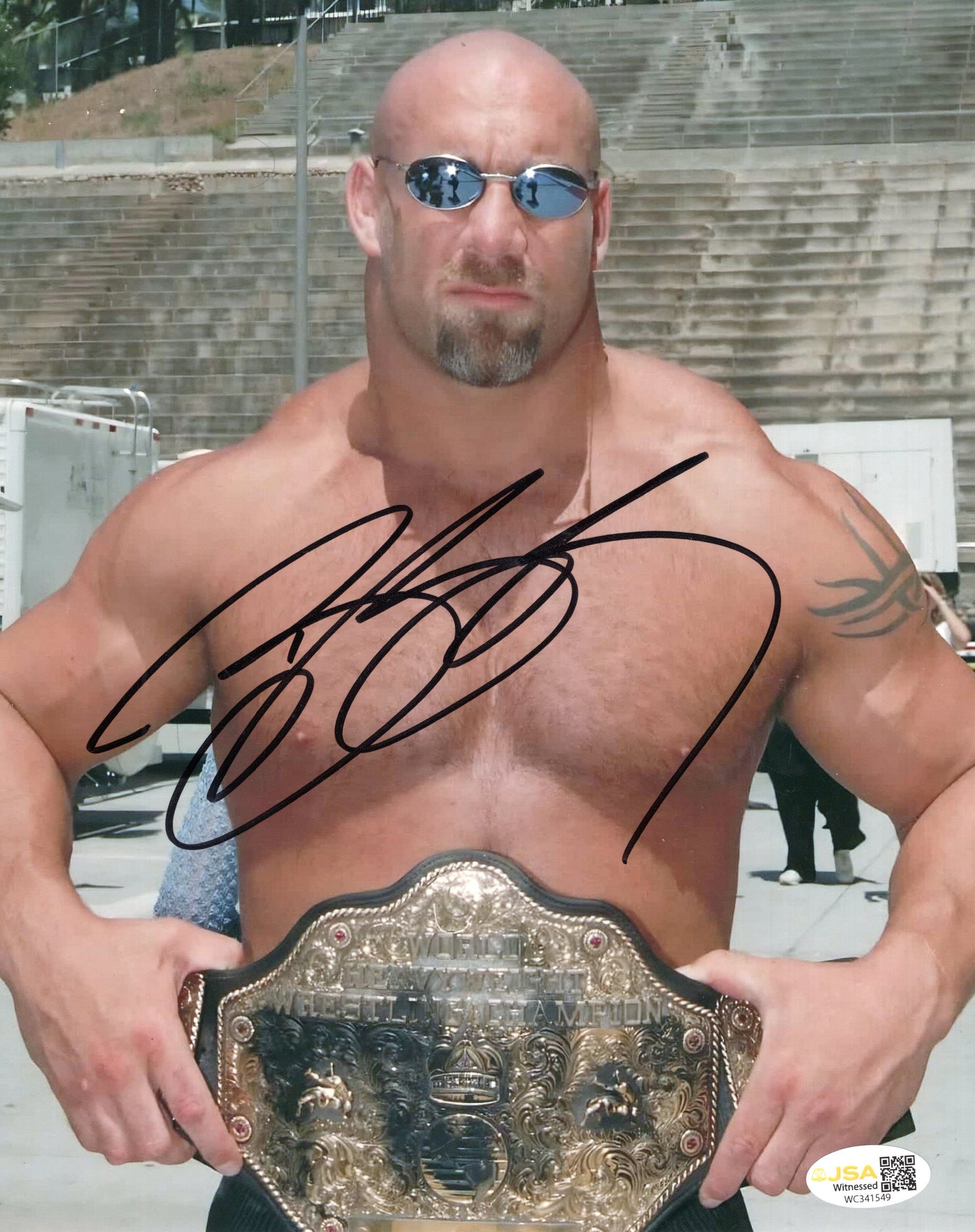 Goldberg WWF WWE WCW AEW 8x10 photo JSA signed auto autographed