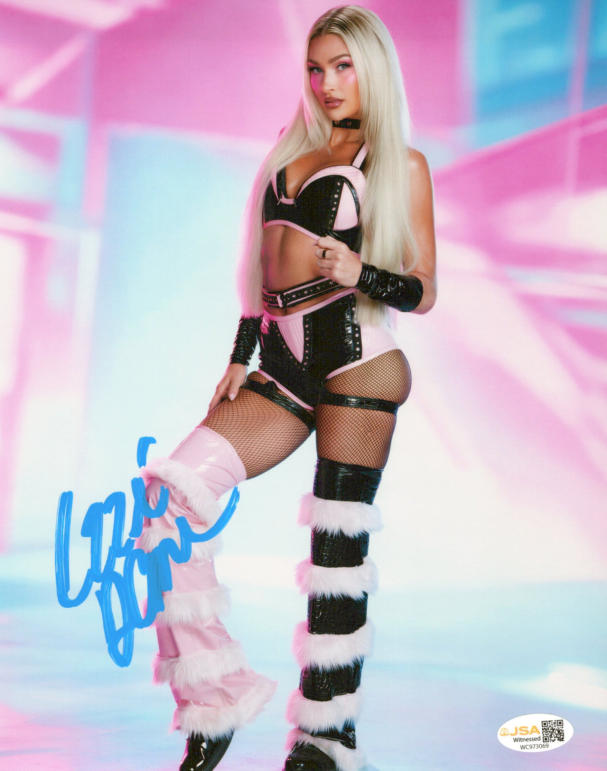 Izzi Dame (metallic 8x10) JSA COA FUNHOUSE photo signed auto autographed NXT WWE