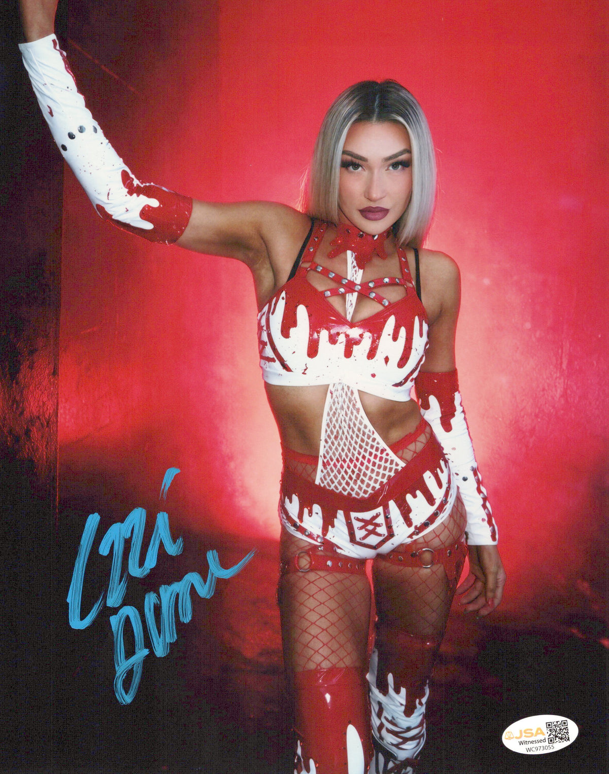 Izzi Dame (metallic 8x10) JSA COA FUNHOUSE photo signed auto autographed NXT WWE