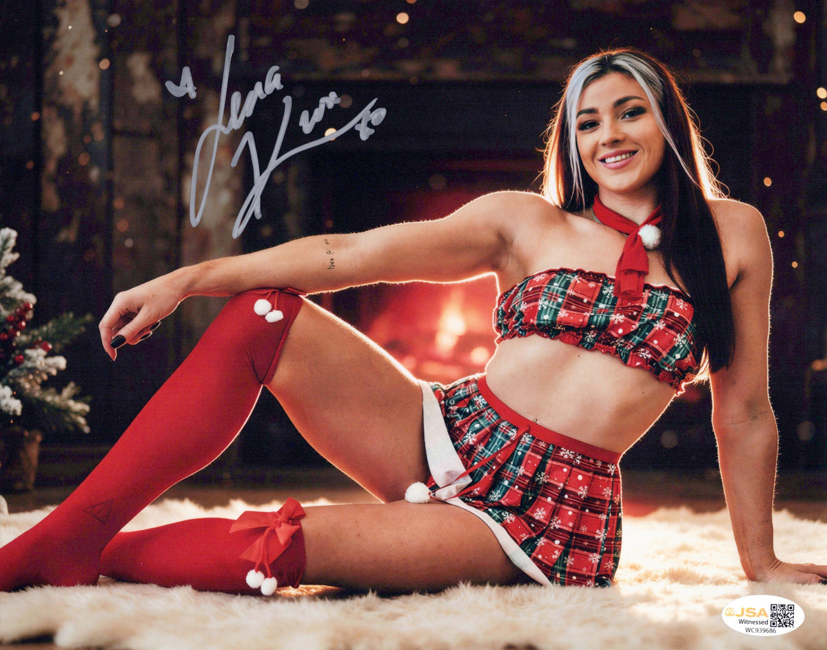 Lena Kross (metallic 8x10 photo) FUNHOUSE JSA COA AEW autographed