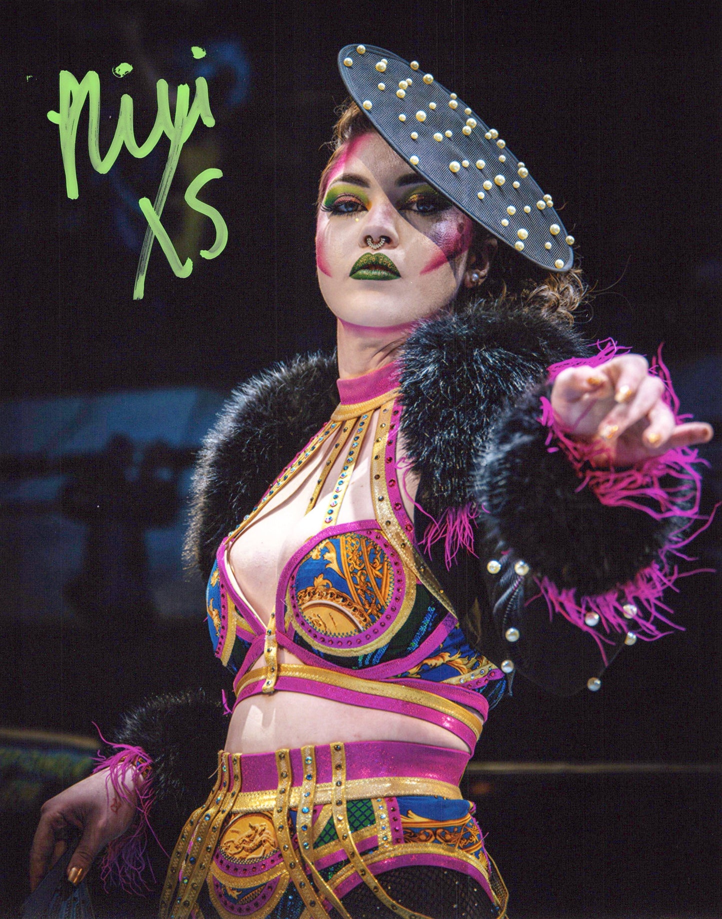 Nixi XS (8x10 photo) AEW ROH GCW signed autographed