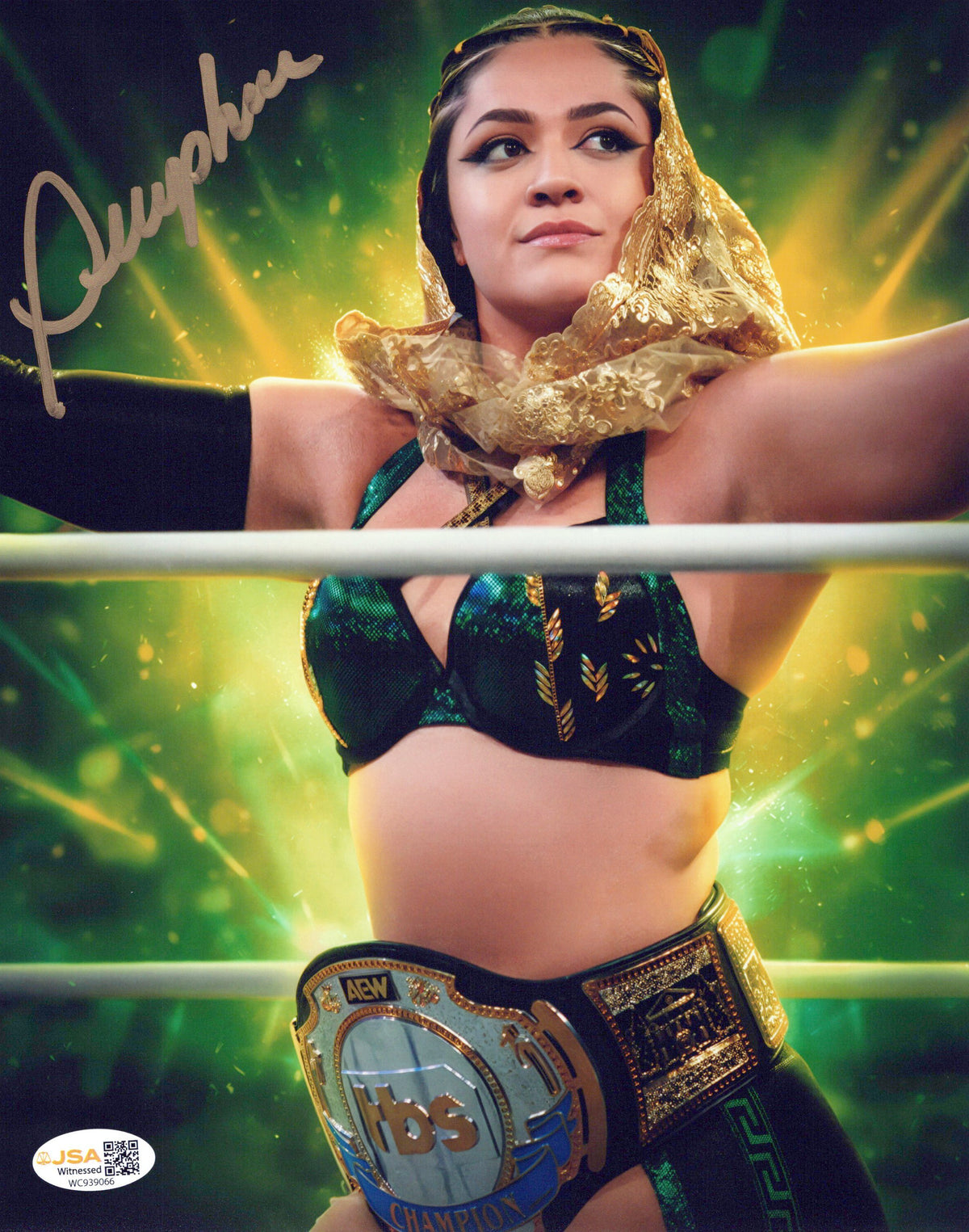 Persephanie (8x10 photo) JSA COA AEW autographed
