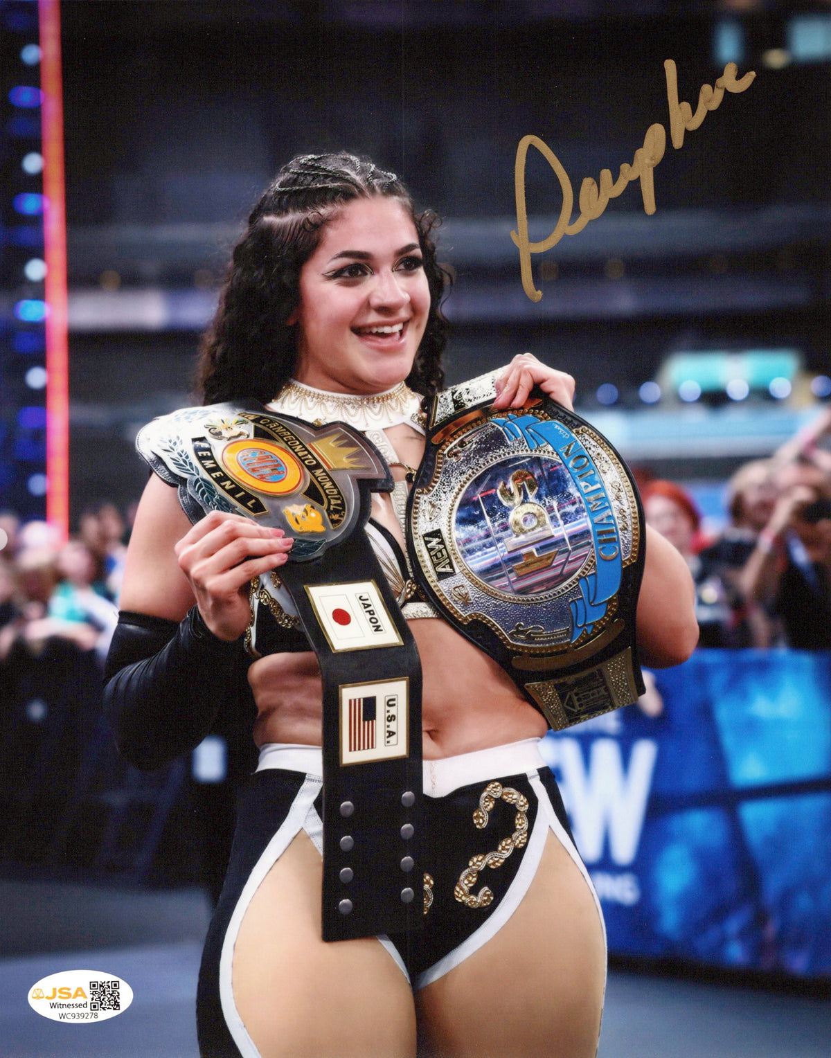 Persephanie (8x10 photo) JSA COA AEW autographed