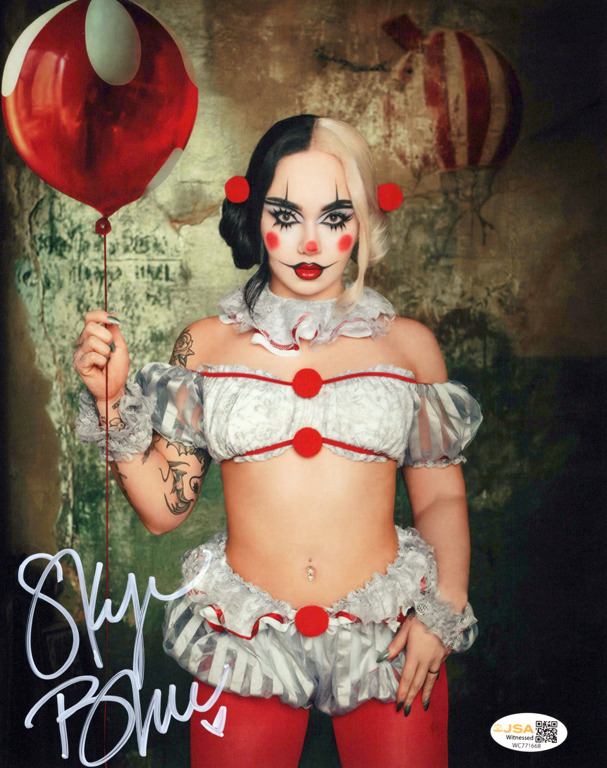 Skye Blue (Metallic 8x10) AEW SEXY photo signed auto autographed JSA COA