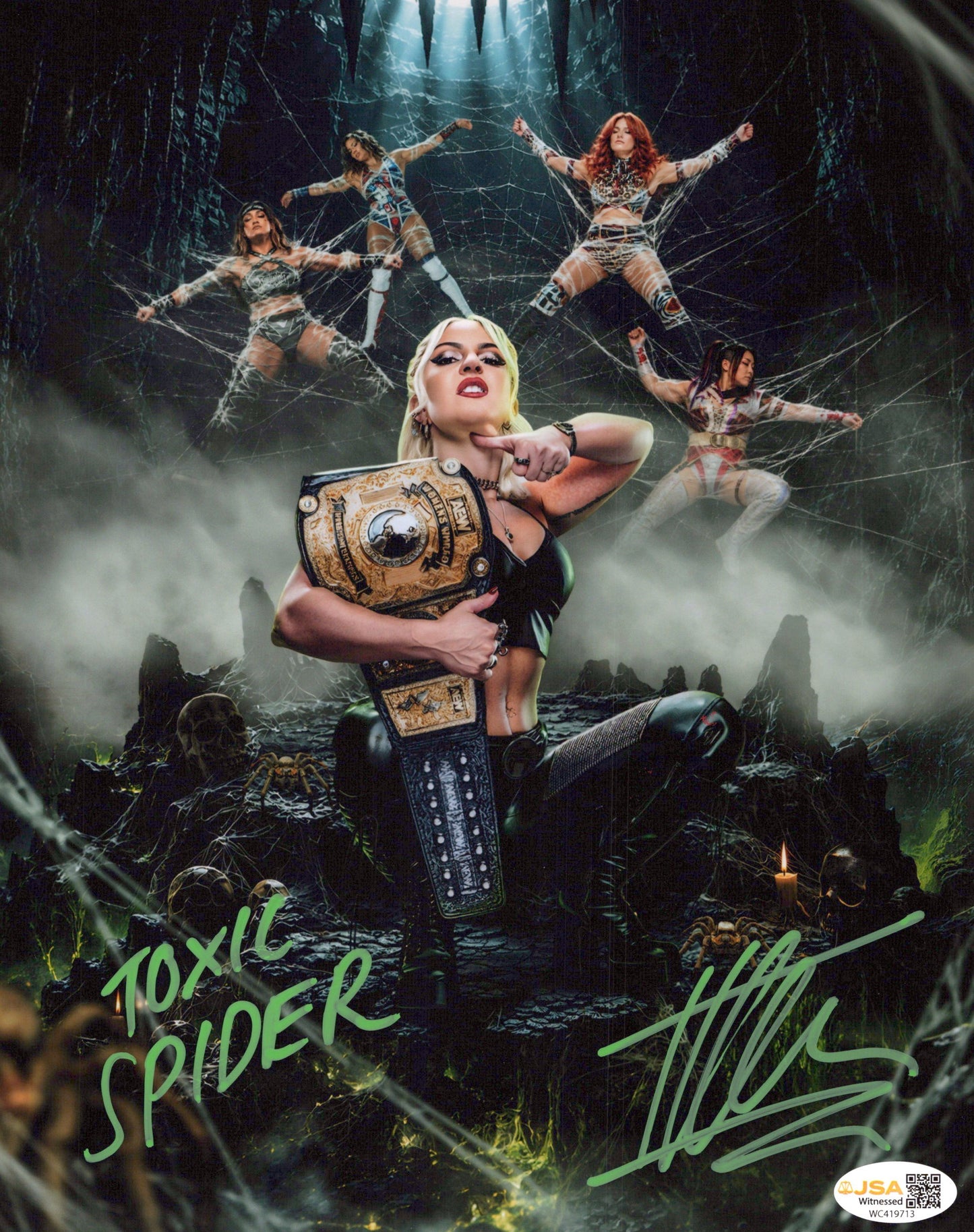 Thekla (8x10 METALLIC) AEW NJPW photo signed autographed JSA COA inscribed
