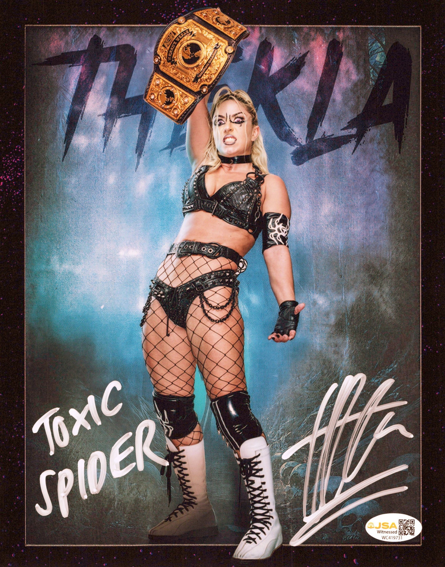 Thekla (8x10 METALLIC) AEW NJPW photo signed autographed JSA COA inscribed