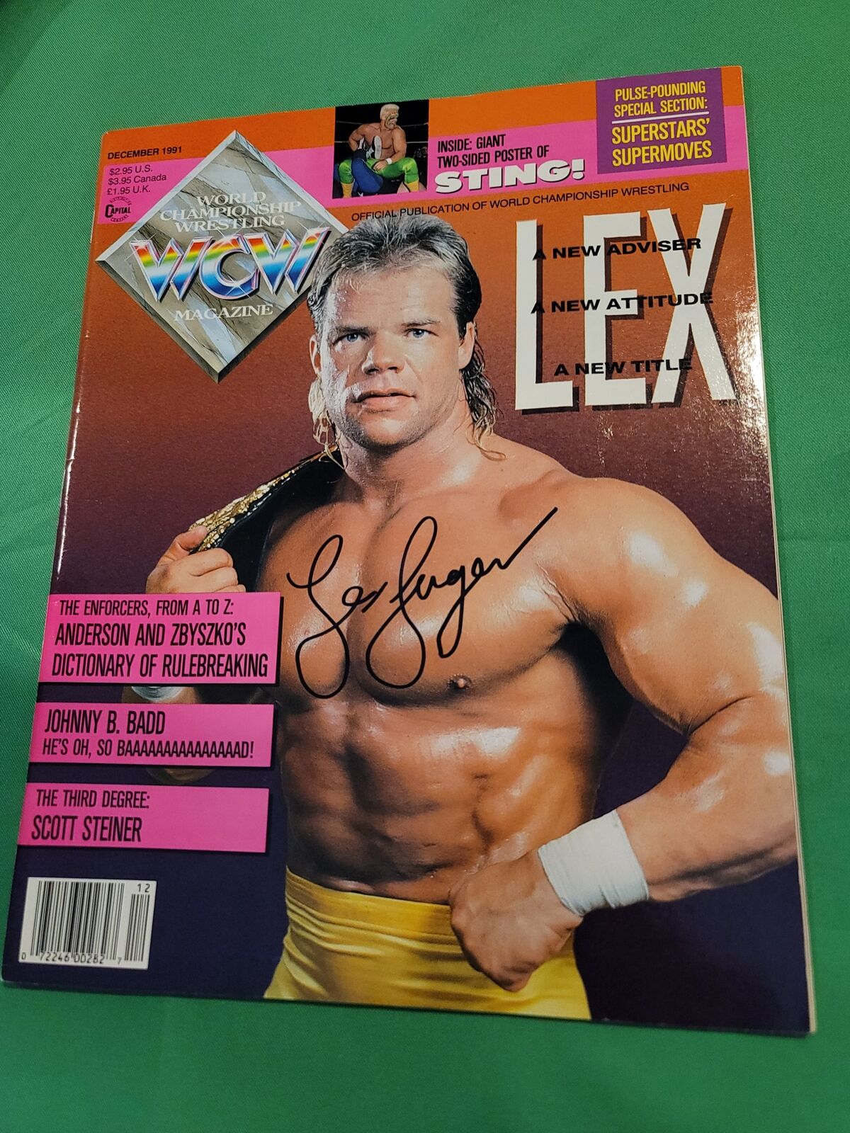 Lex Luger signed magazine photo signed auto autographed