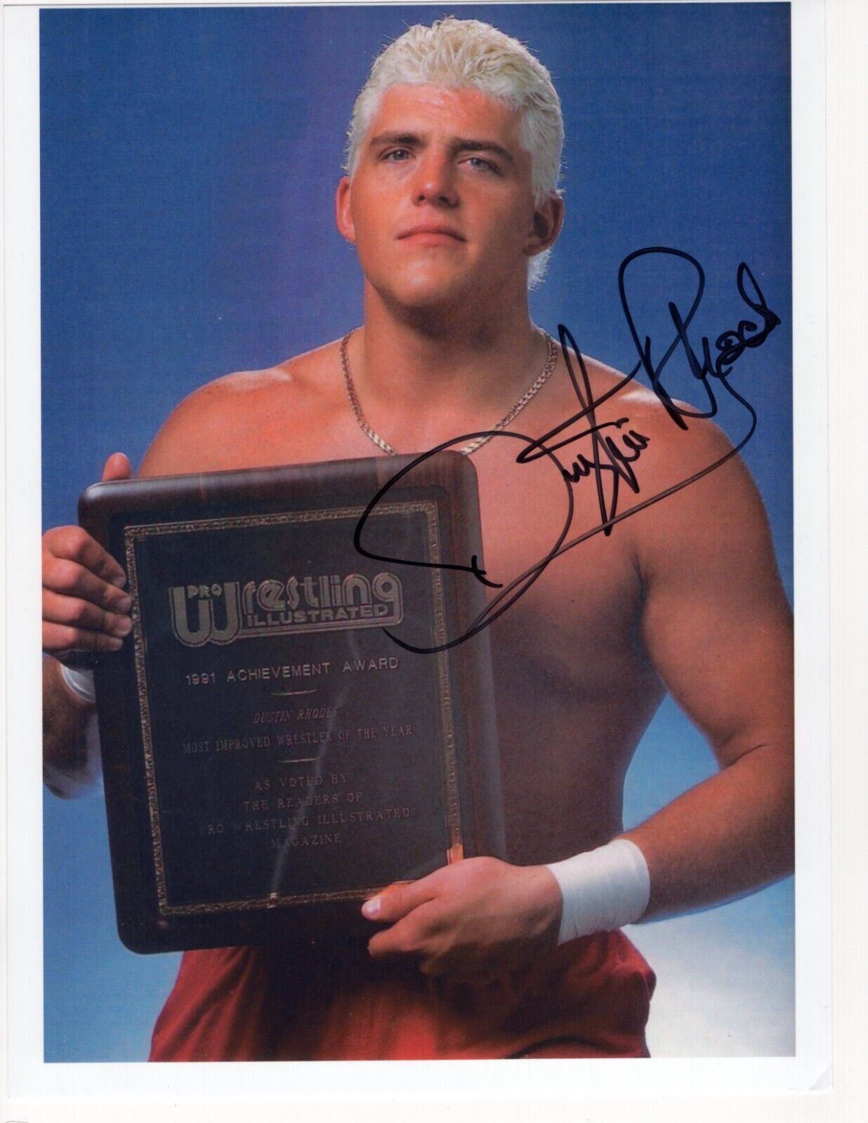 Dustin Rhodes signed 8.5x11 photo signed auto autographed