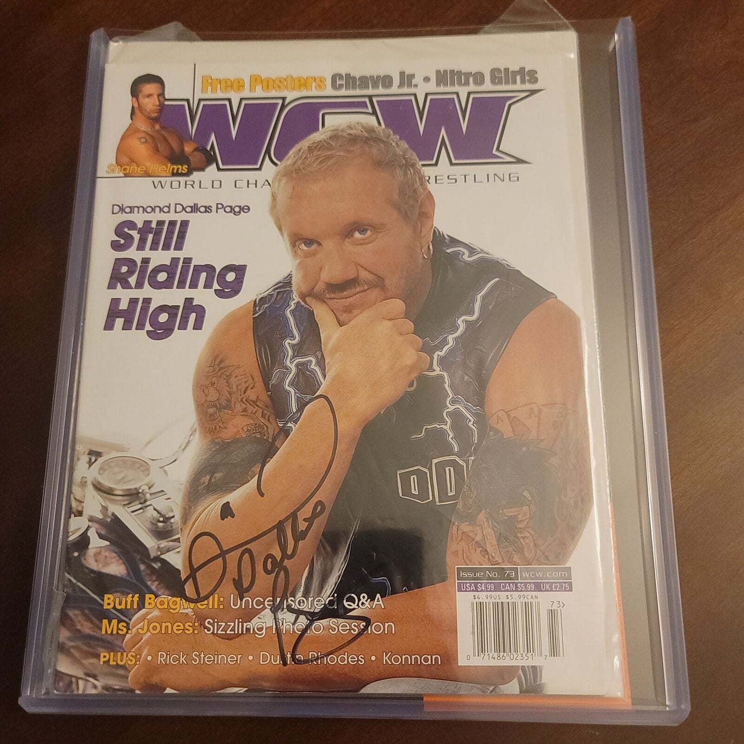 Diamond Dallas Page ddp (full magazine) cover signed auto autographed