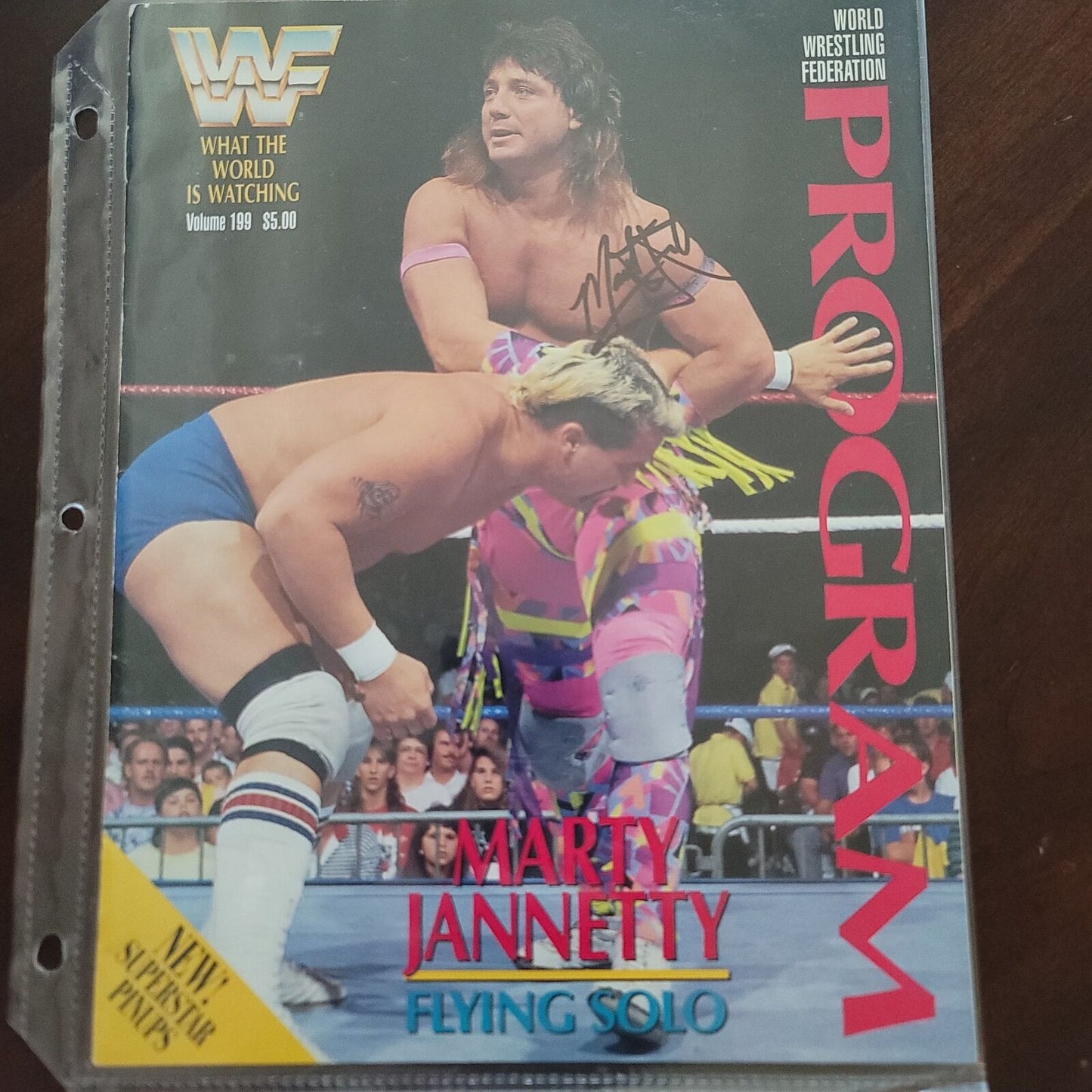 Marty Jannetty (full official program) cover signed auto autographed