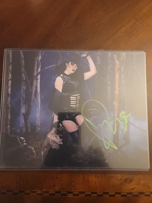Paige Saraya (8x10 metallic) AEW WWE WWF photo signed auto autographed