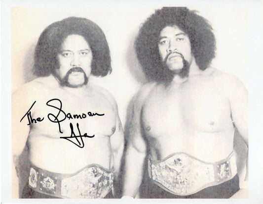 Afa (of the Wild Samoans) 8.5x11 signed autographed photo signed auto autographed WWF